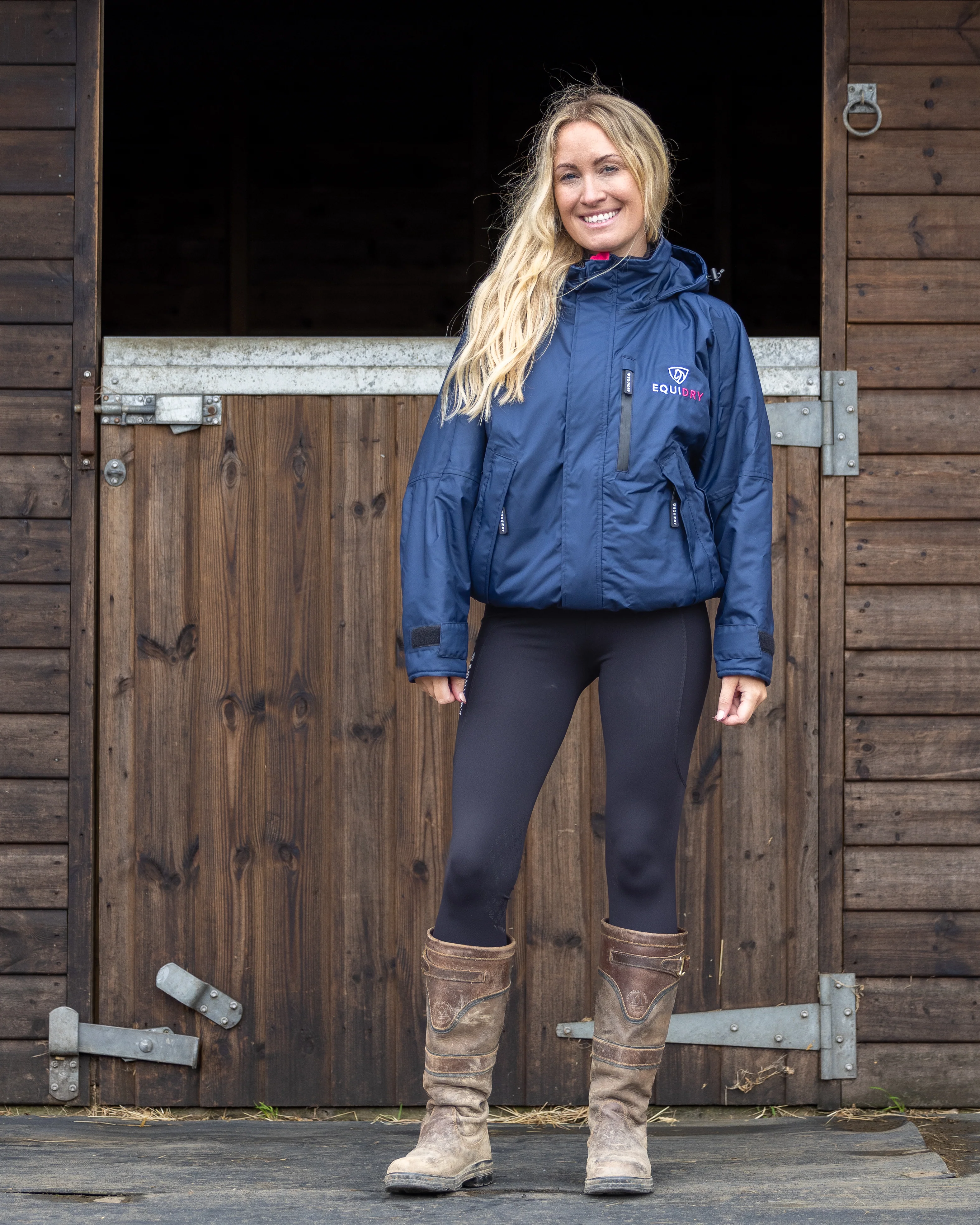 Shortie Women's | Thin Fleece | Navy/Raspberry - Image 5