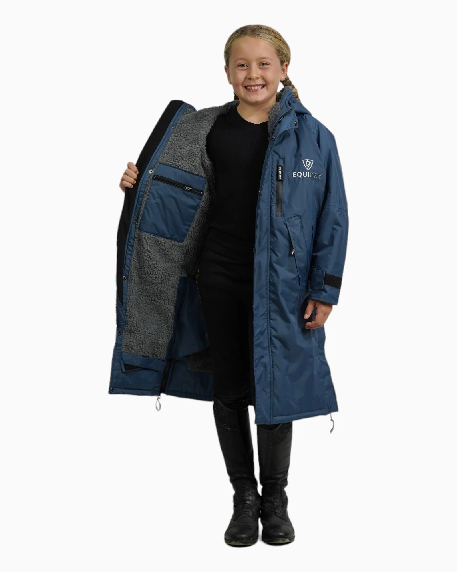 Evolution Children's | Thick Fleece | Steel Blue/Grey - Image 5