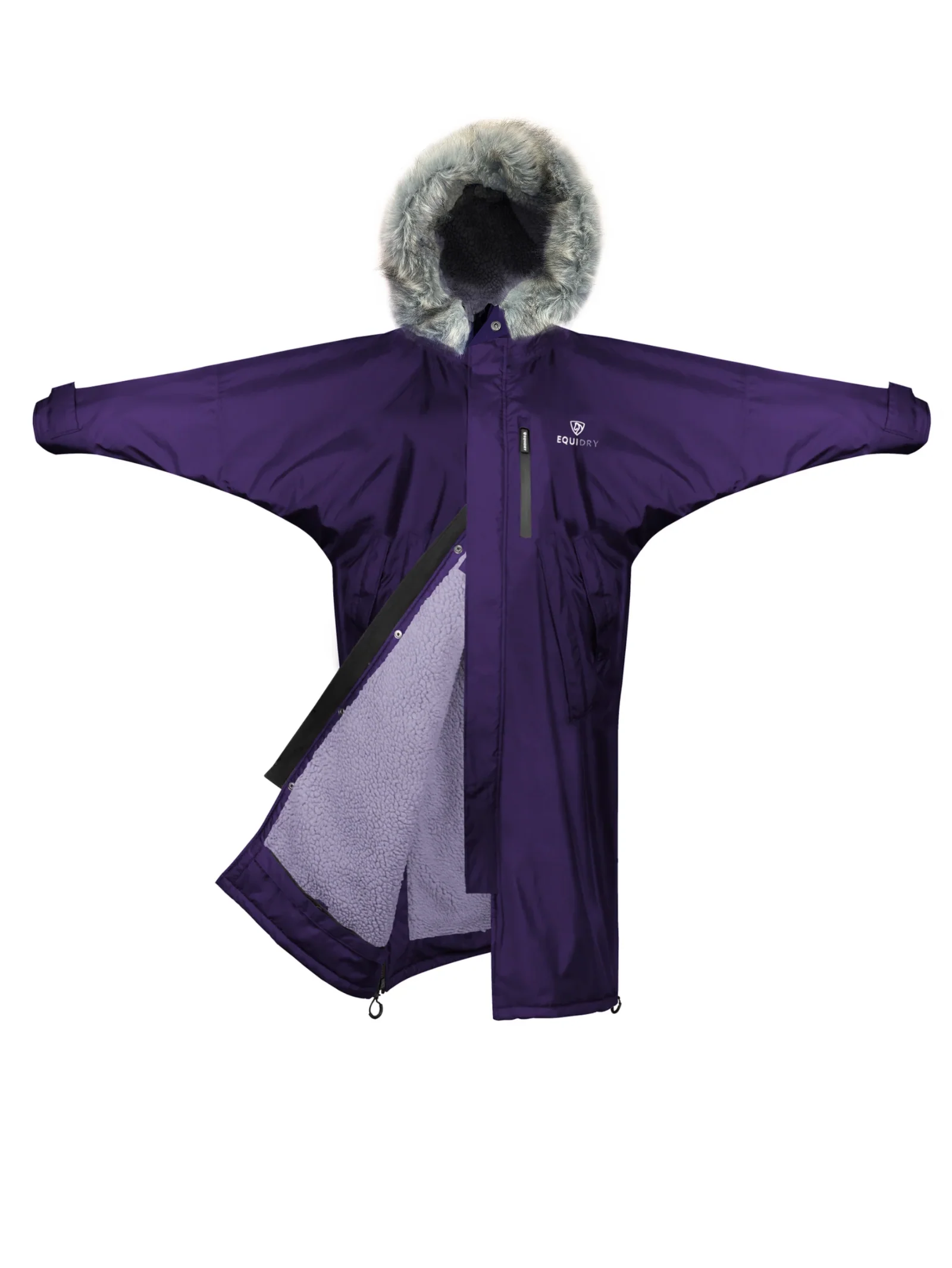 Evolution Children's | Thick Fleece | Fur Hood | Purple