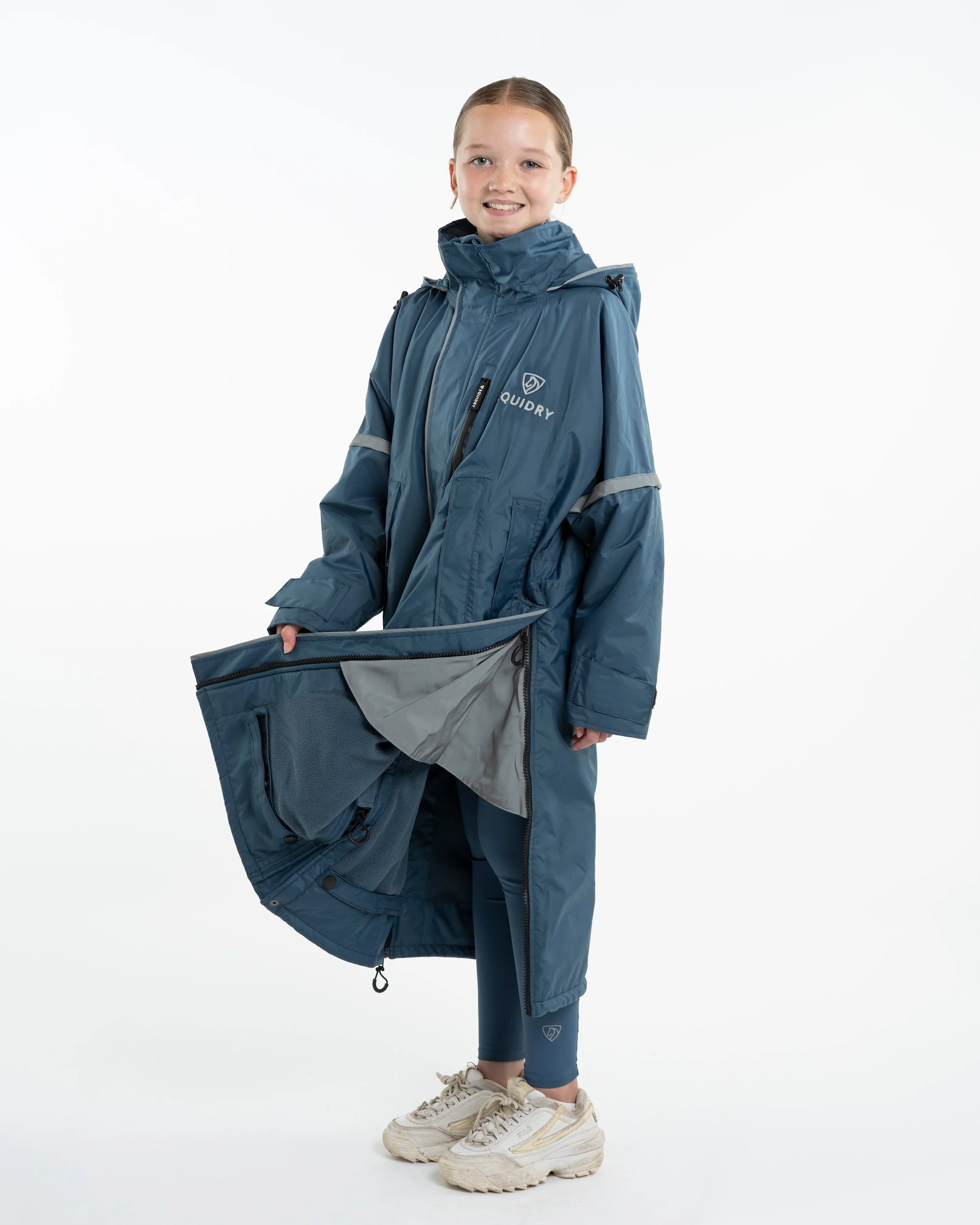 Evolution Children's | Thin Fleece | Reflective | Steel Blue - Image 4