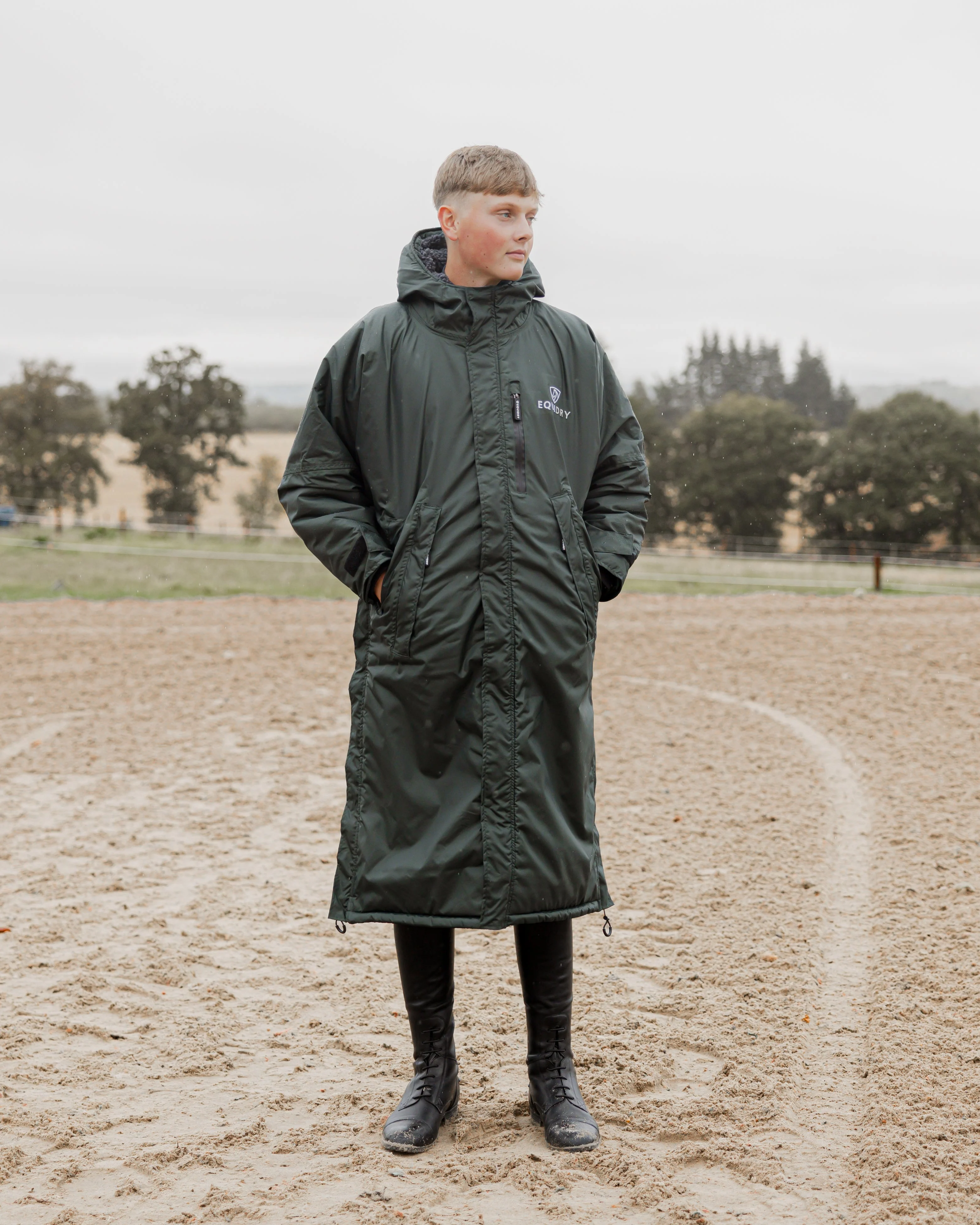 Evolution Men's | Thick Fleece | Black Forest Green/Grey - Image 3