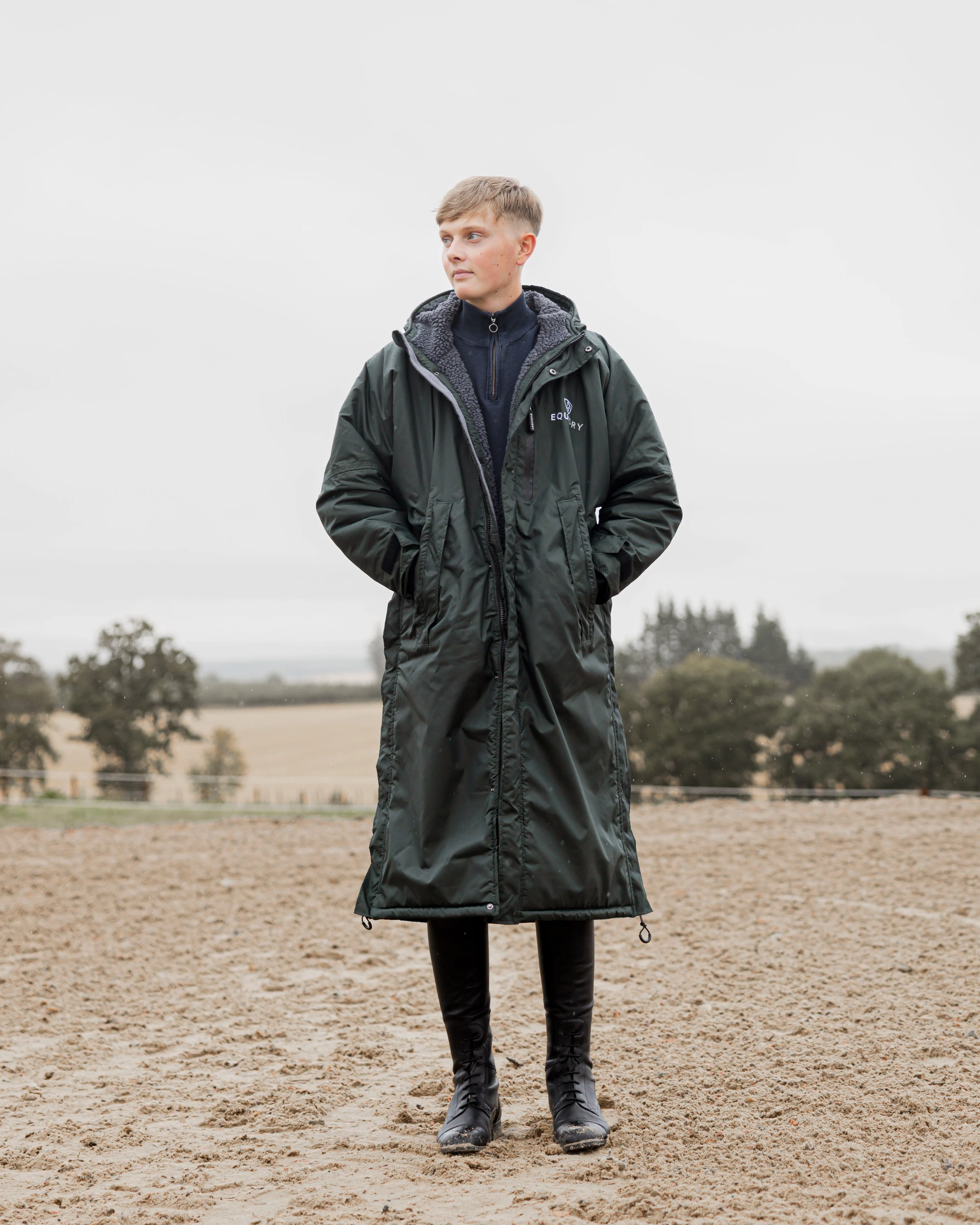 Evolution Men's | Thick Fleece | Black Forest Green/Grey - Image 5
