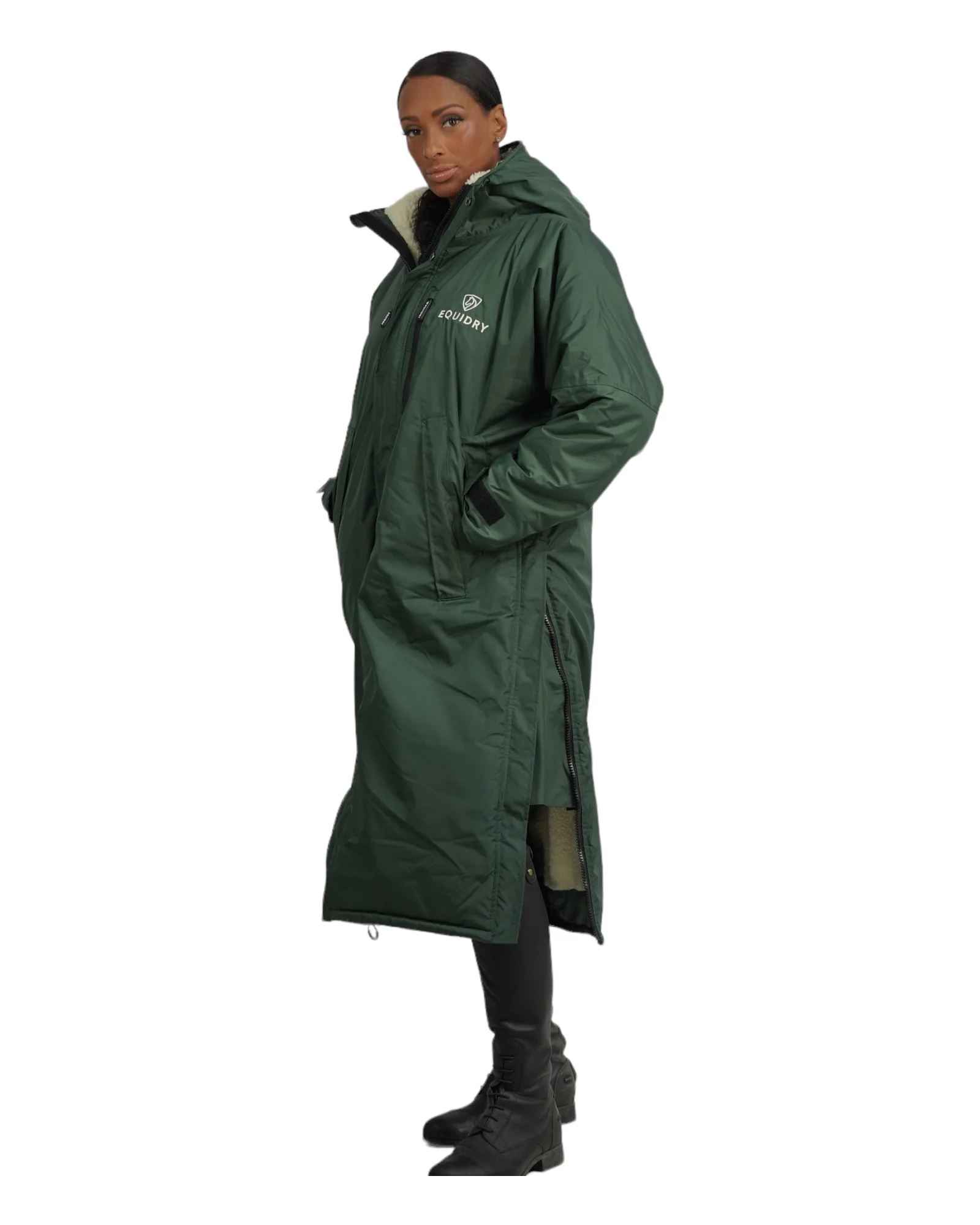 Evolution Women's | Thick Fleece | Black Forest Green/Cream - Image 8