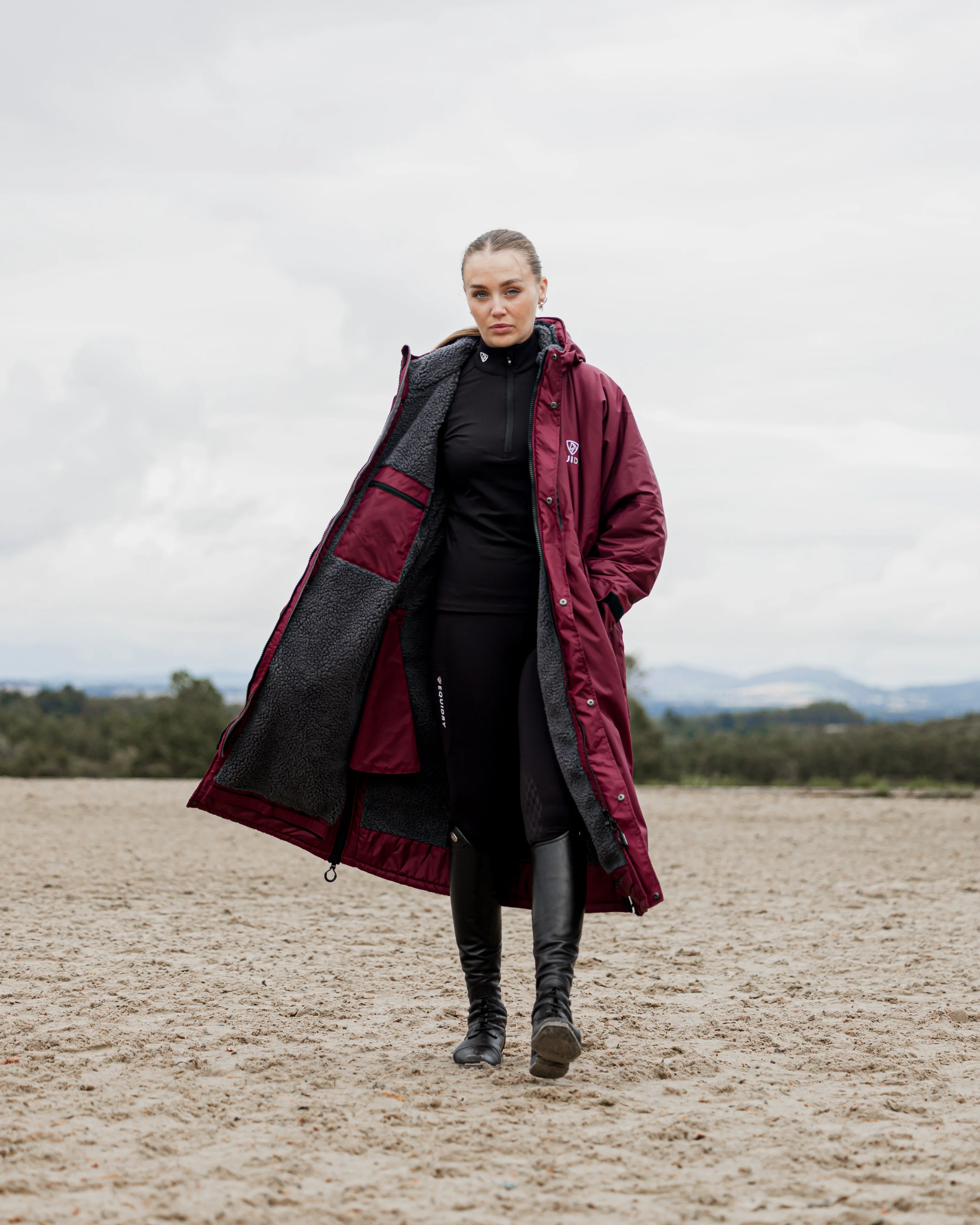 Evolution Women's | Thick Fleece | Plum/Grey - Image 4
