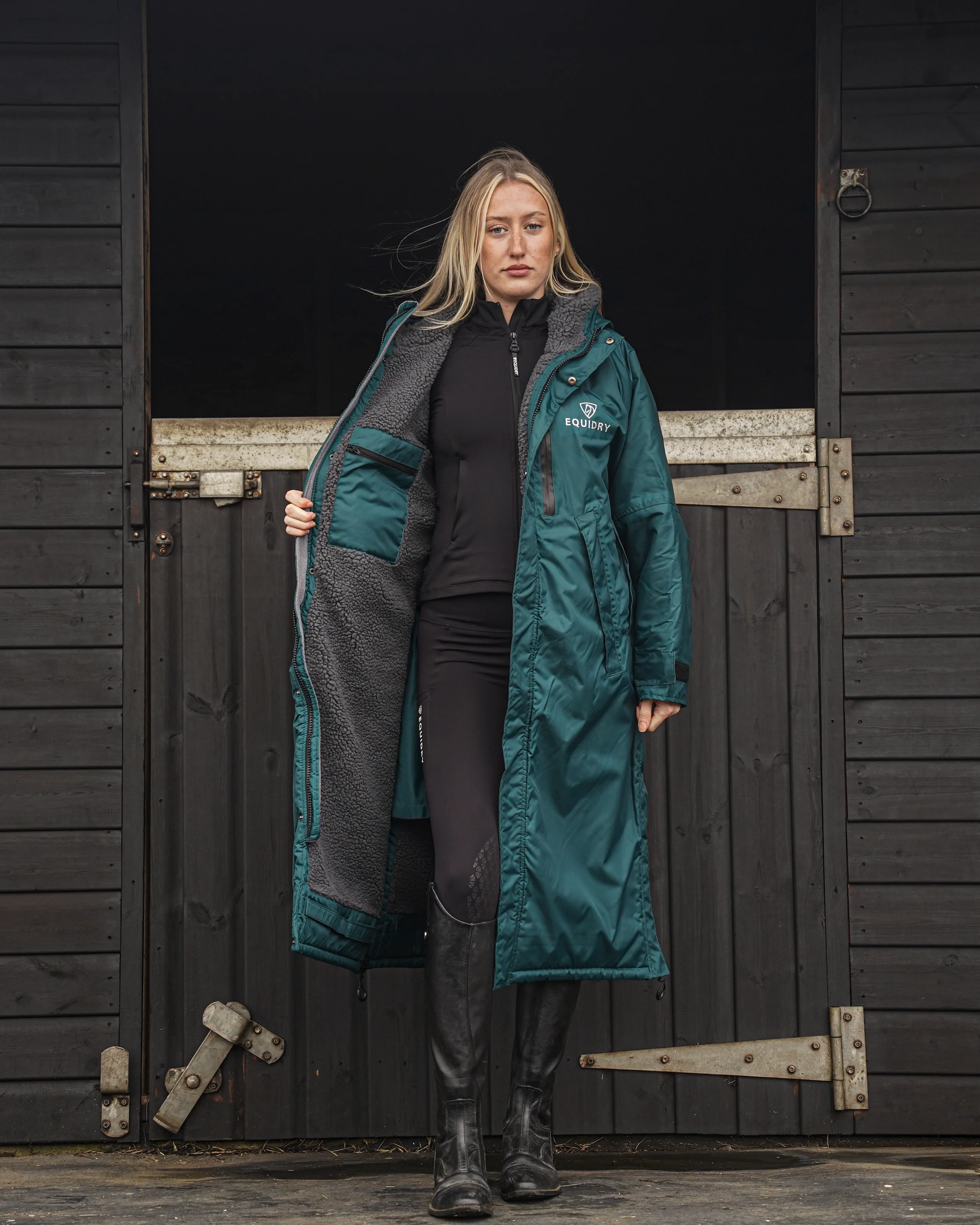 Evolution Women's | Thick Fleece | Teal/Grey - Image 2