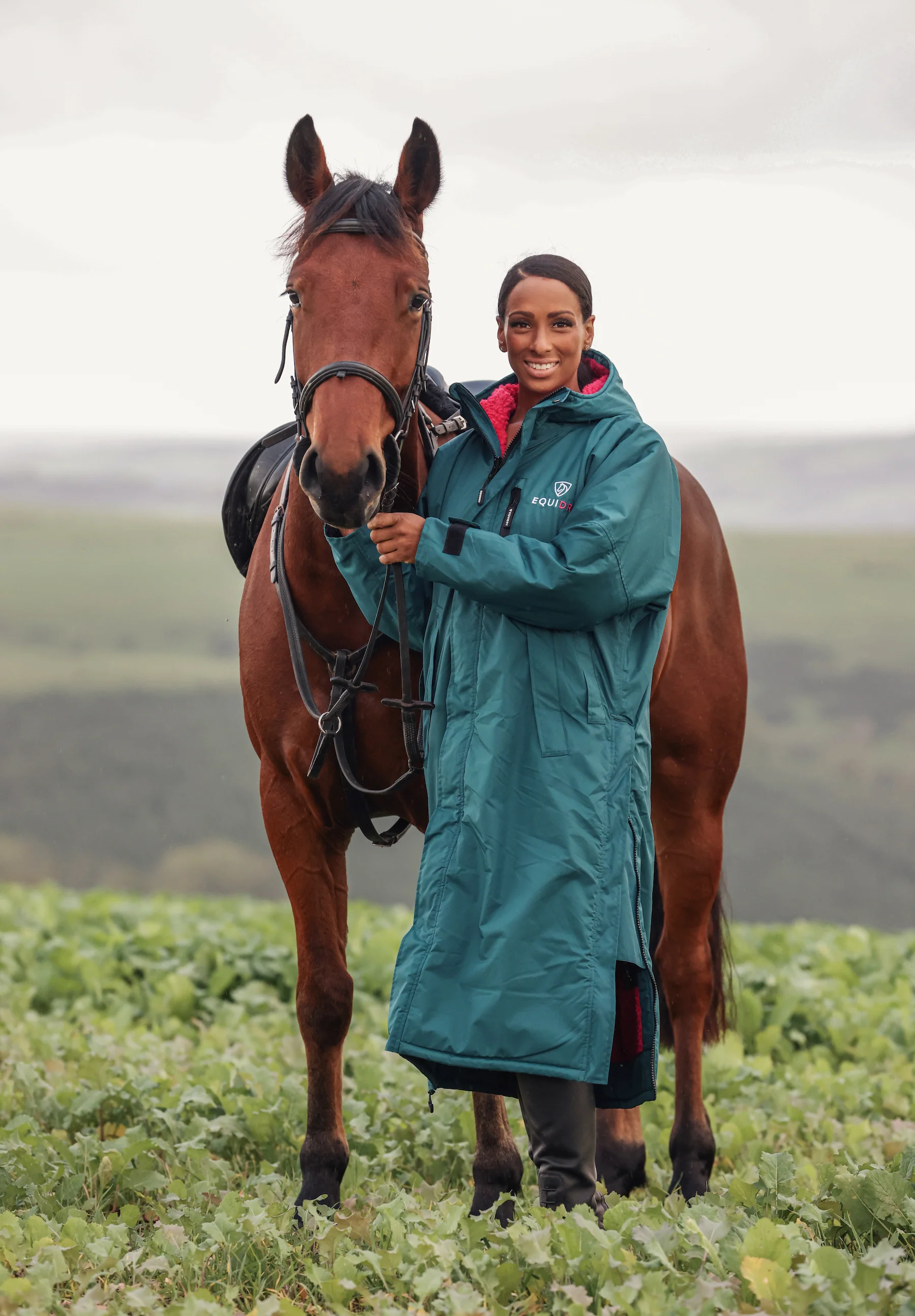 Evolution Women's | Thick Fleece | Teal/Peacock Pink - Image 2