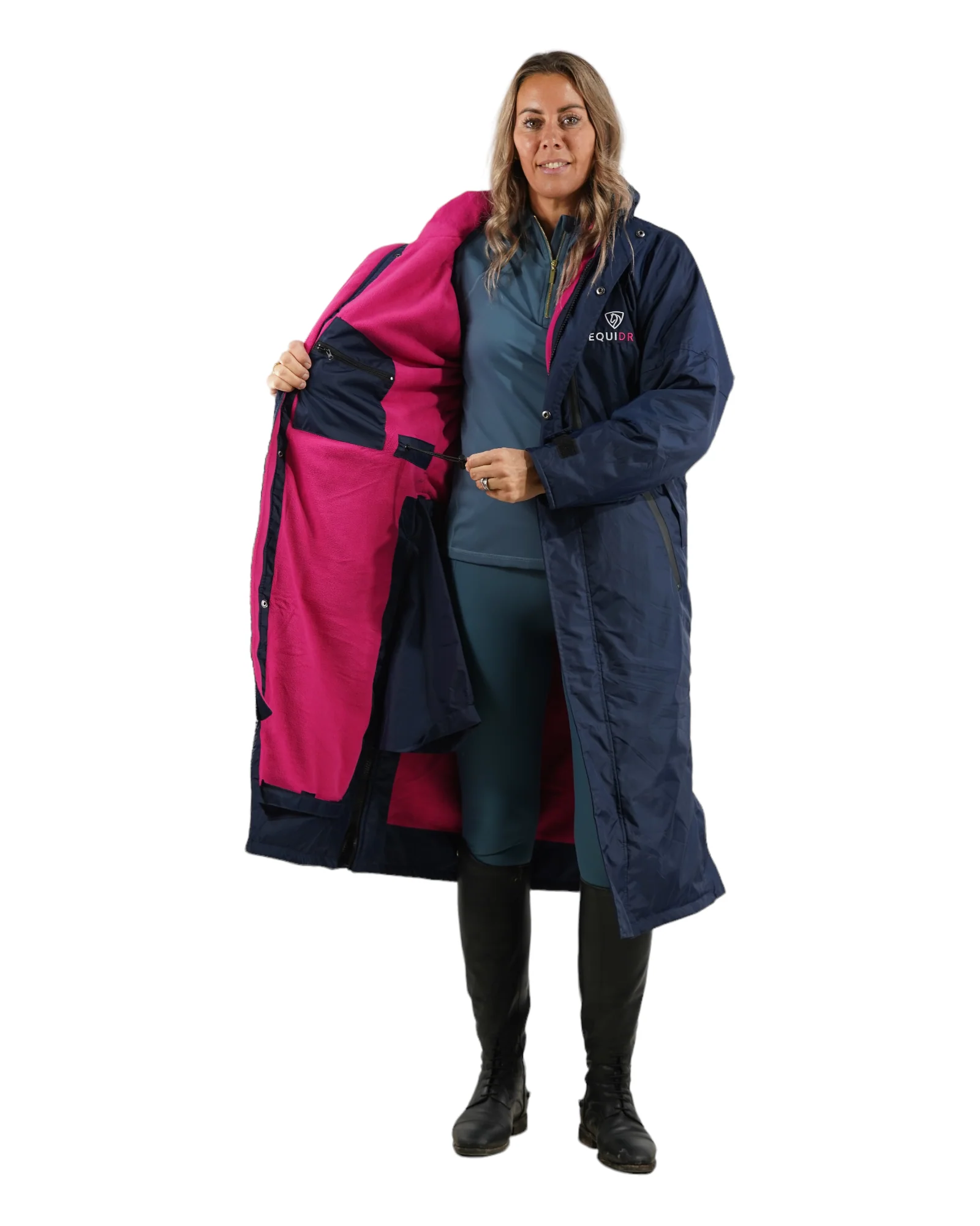 Evolution Women's | Thin Fleece | Navy/Raspberry - Image 5