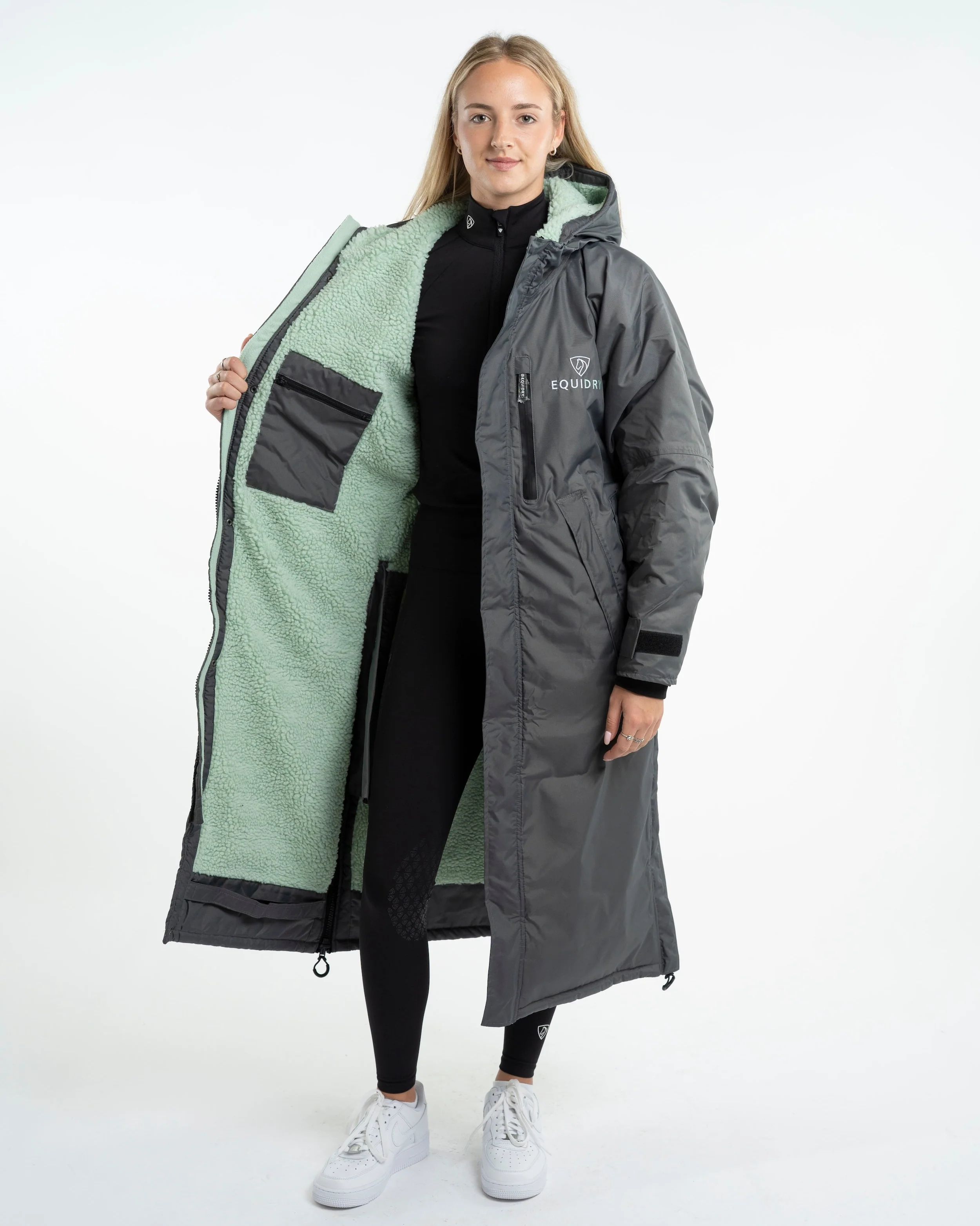 Evolution Women's | Thick Fleece | Grey/Jade - Image 4