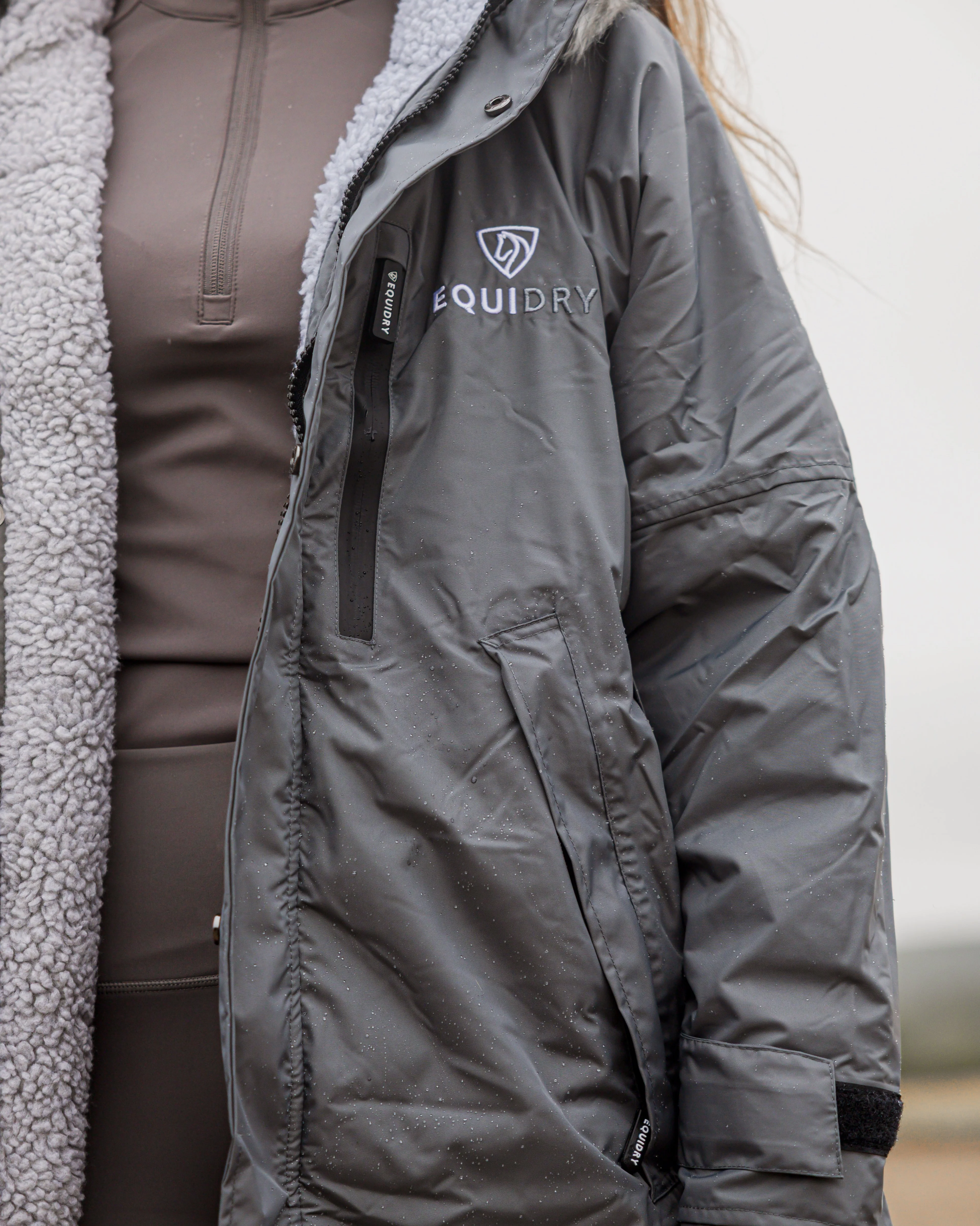 Evolution Women's | Thick Fleece | Fur Hood | Grey/Grey - Image 10