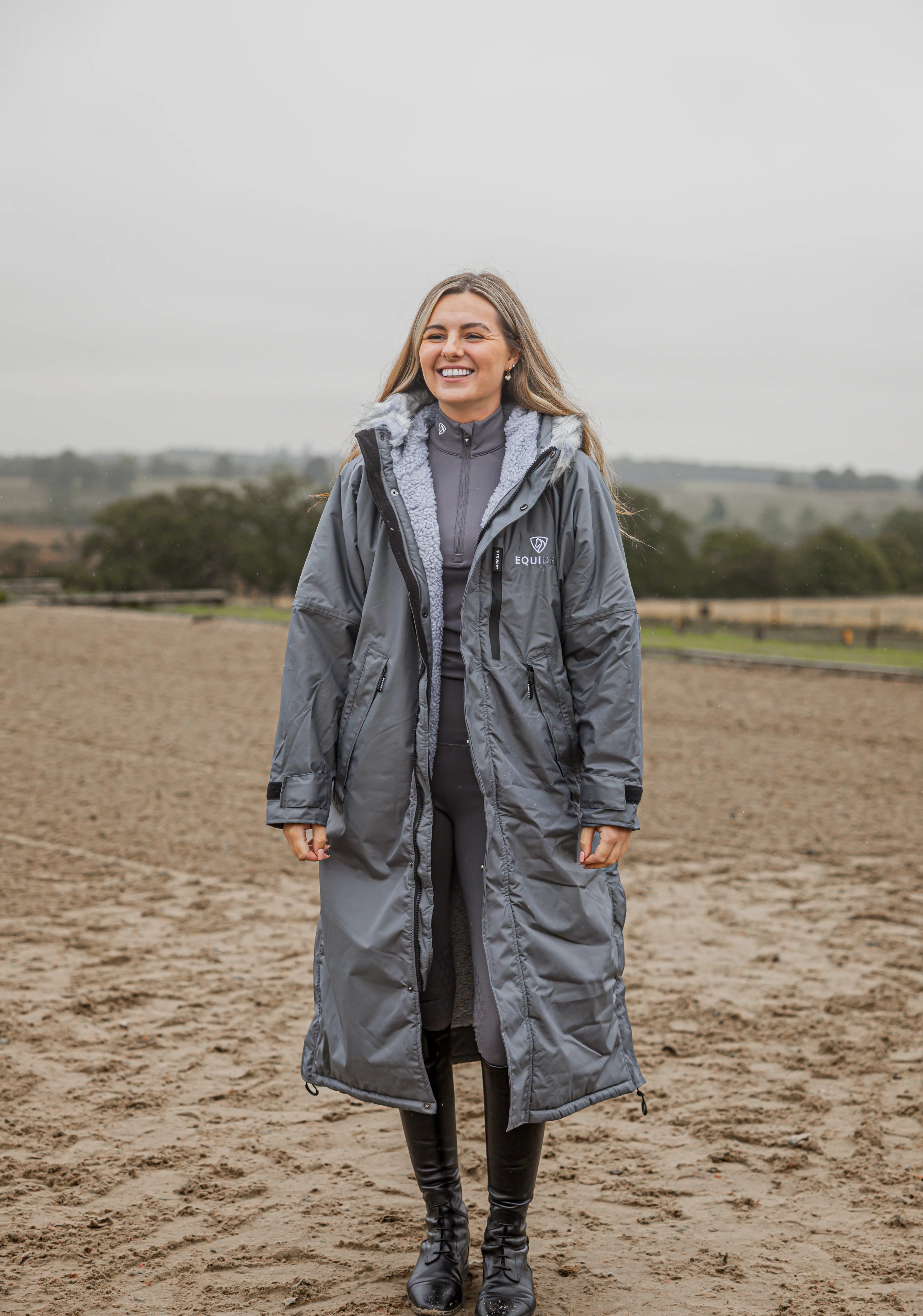Evolution Women's | Thick Fleece | Fur Hood | Grey/Grey - Image 4