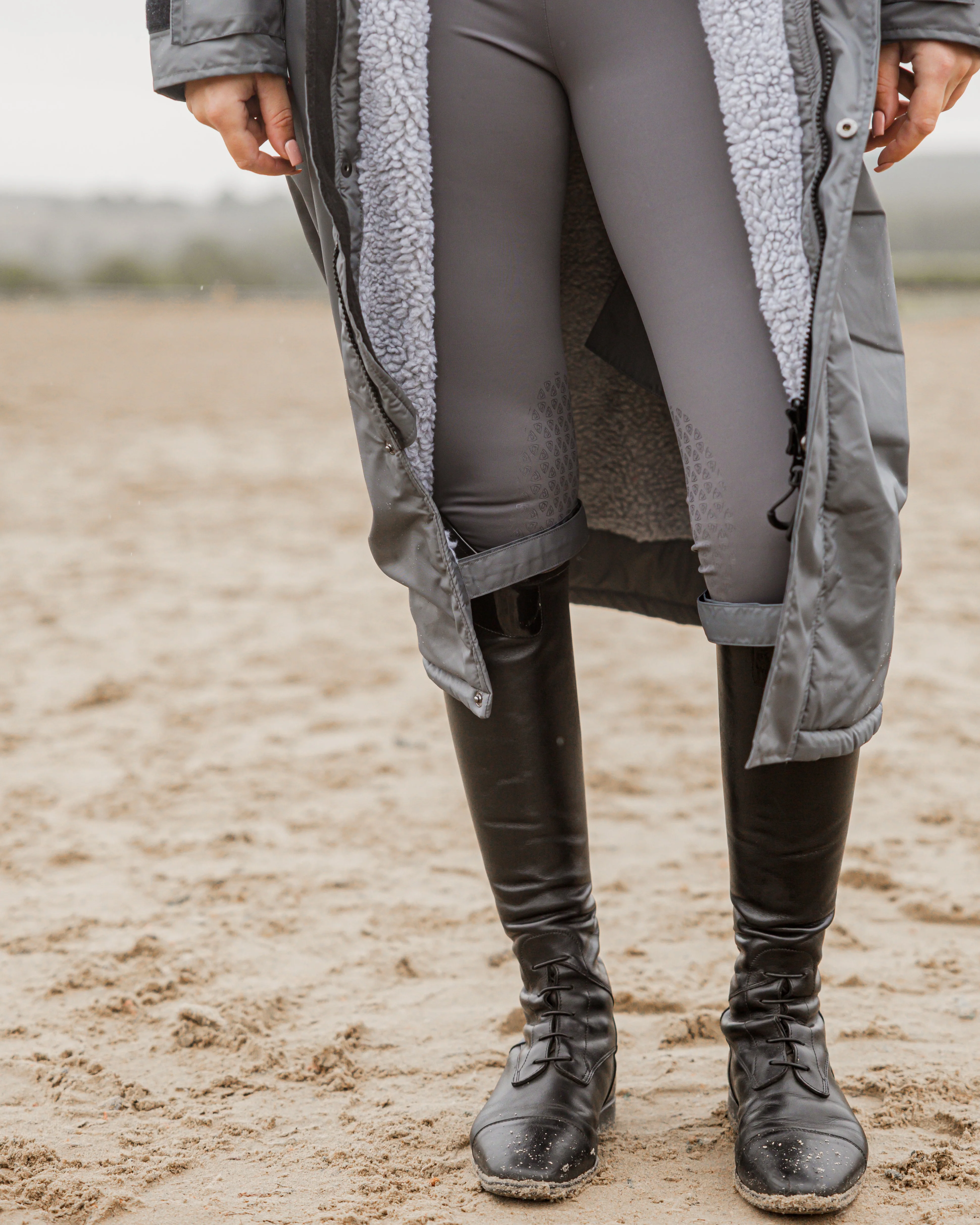 Evolution Women's | Thick Fleece | Fur Hood | Grey/Grey - Image 9