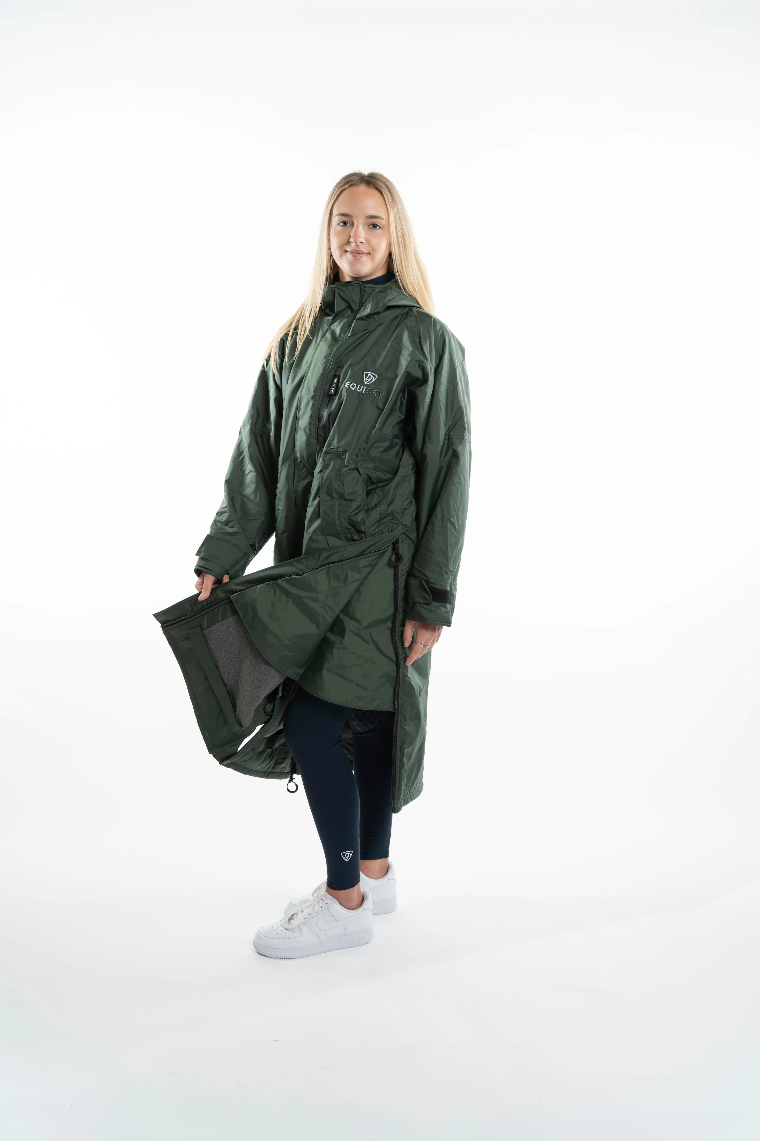 Evolution Women's | Thin Fleece | Black Forest Green/Grey - Image 5