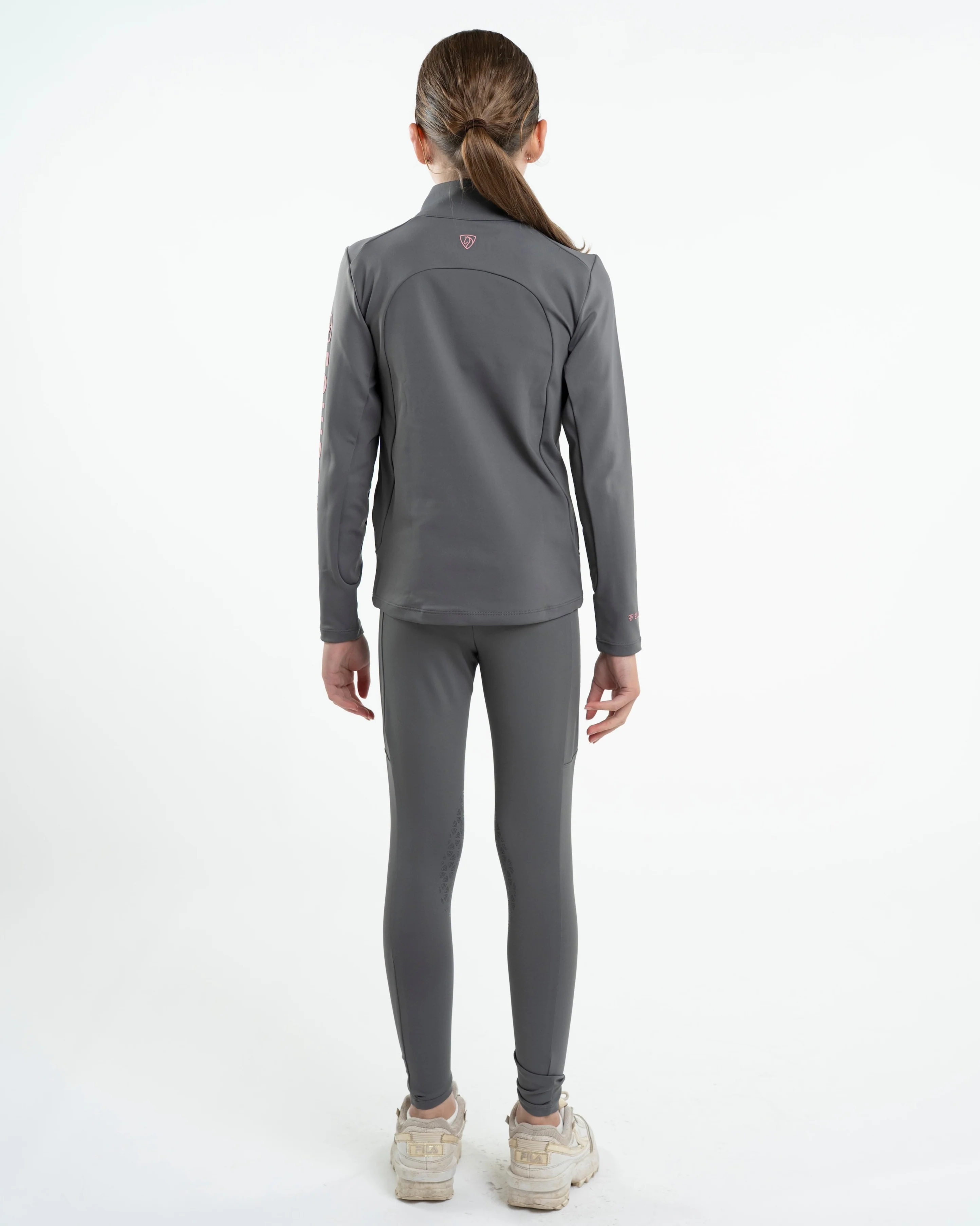 Water Repellent Leggings | Children's Grey/Pale Pink - Image 7