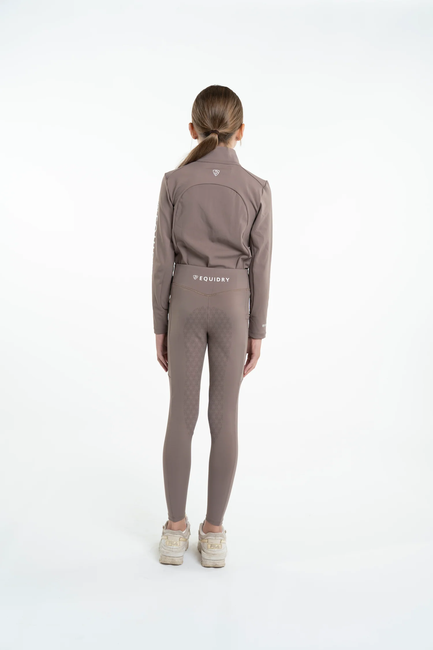 Water Repellent Leggings | Children's Mocha/White - Image 5