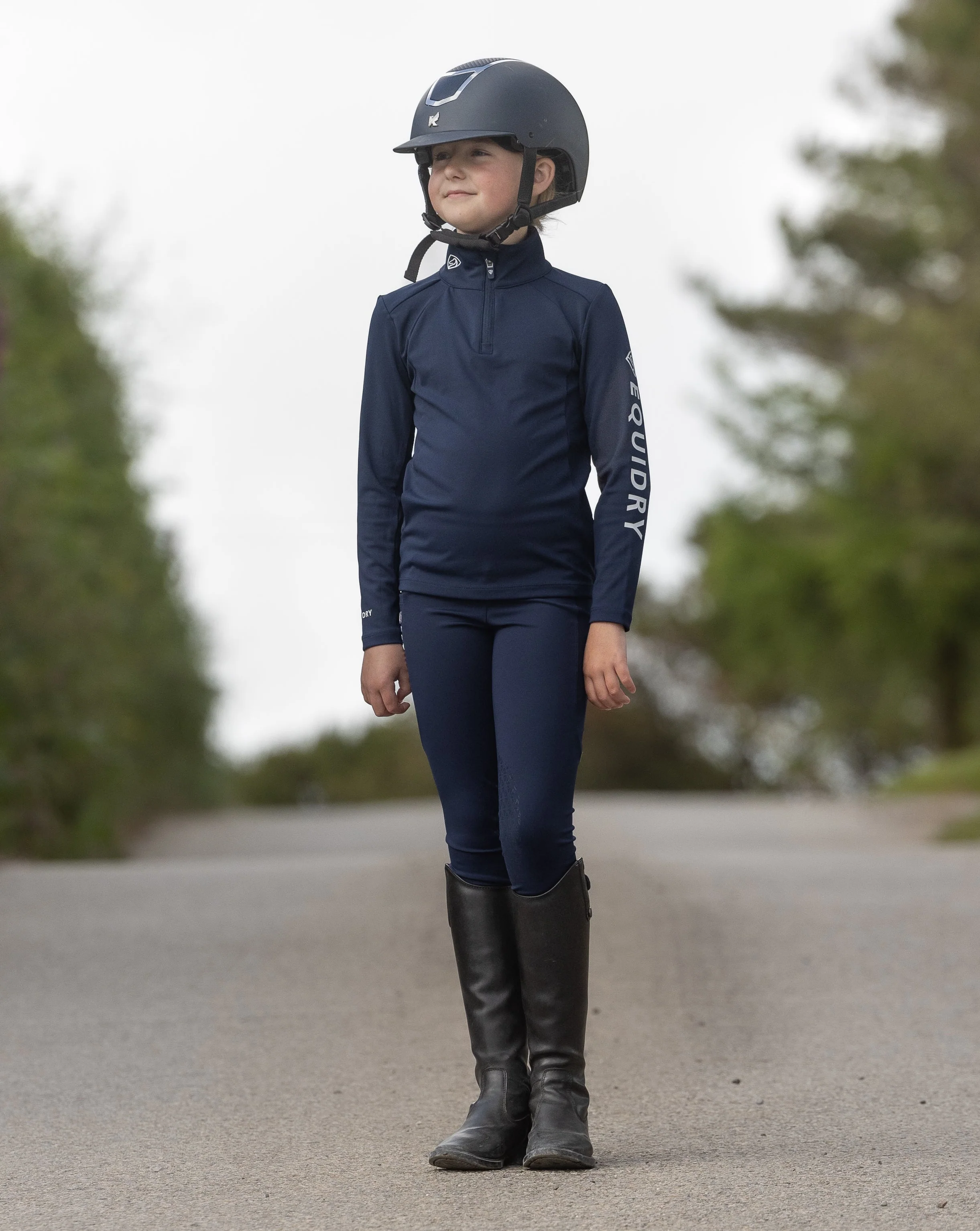 Water Repellent Leggings | Children's Navy/Pale Pink - Image 3