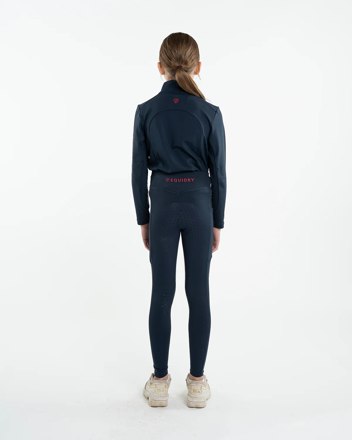 Water Repellent Leggings | Children's Navy/Raspberry - Image 3