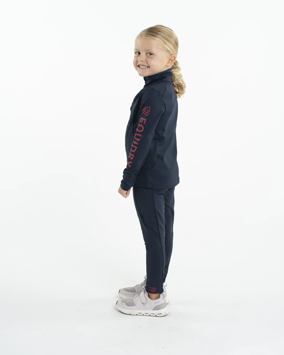 Water Repellent Leggings | Children's Navy/Raspberry - Image 7