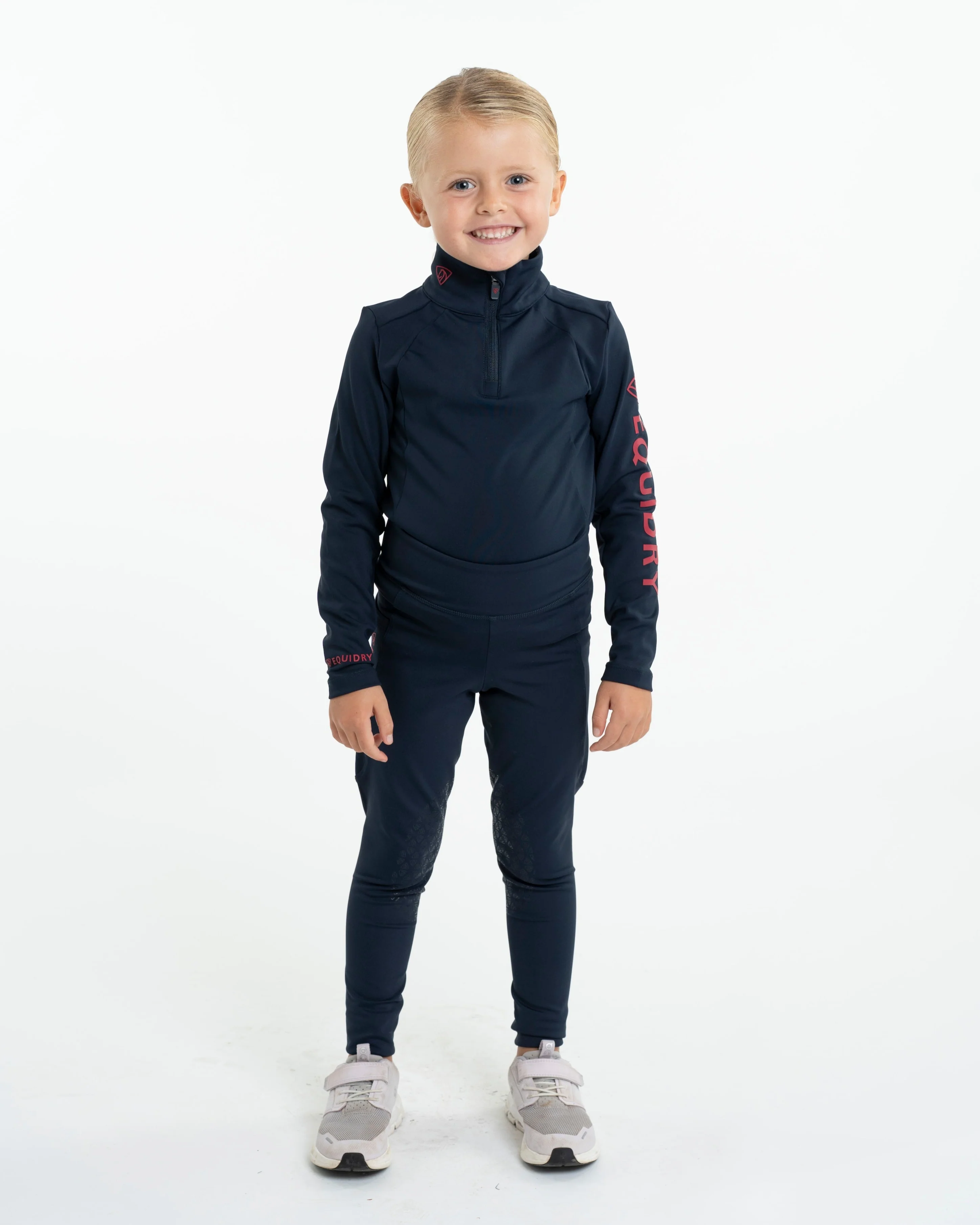 Water Repellent Leggings | Children's Navy/Raspberry - Image 8
