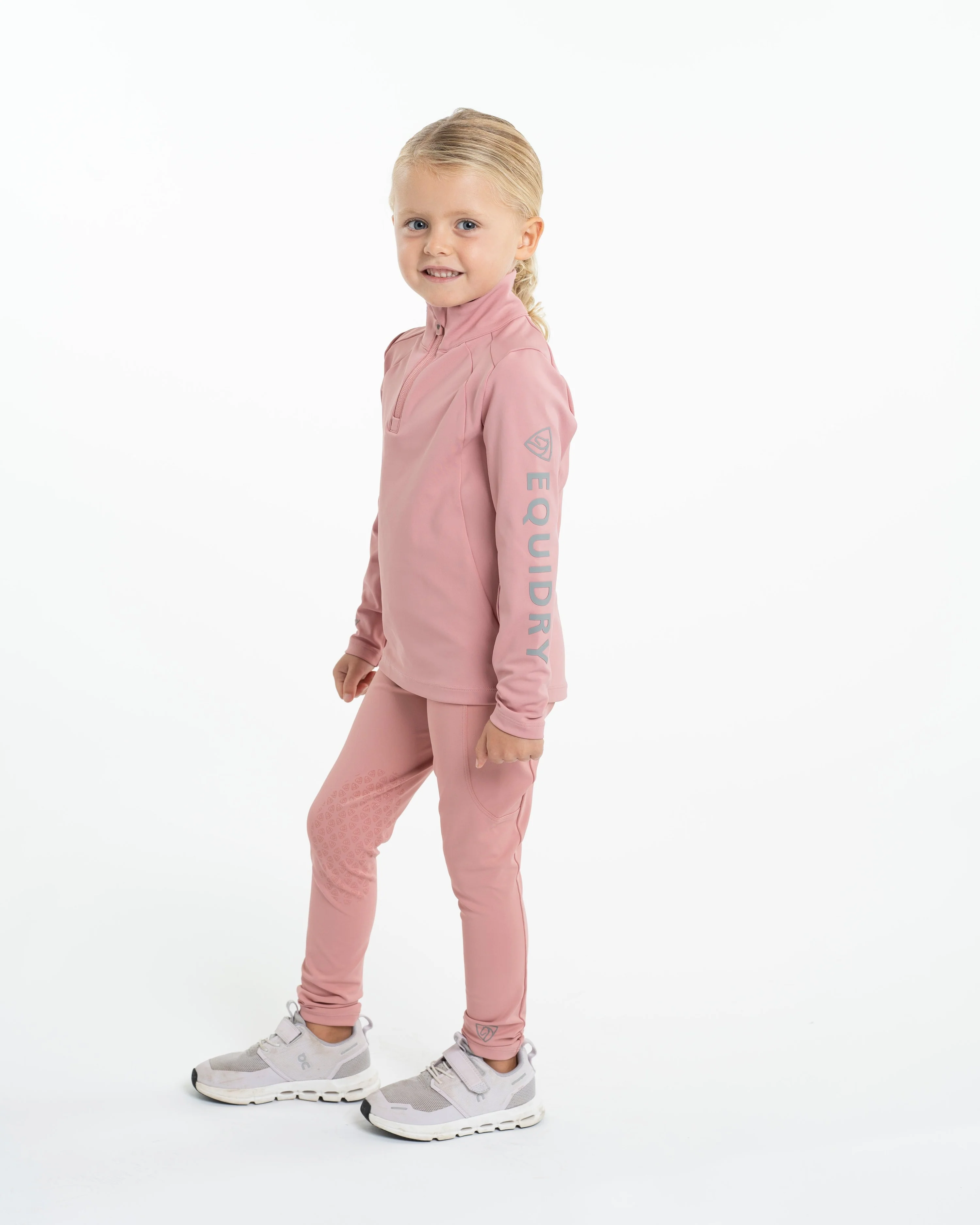 Children's Water Repellent Base Layer | Pale Pink/Grey - Image 7