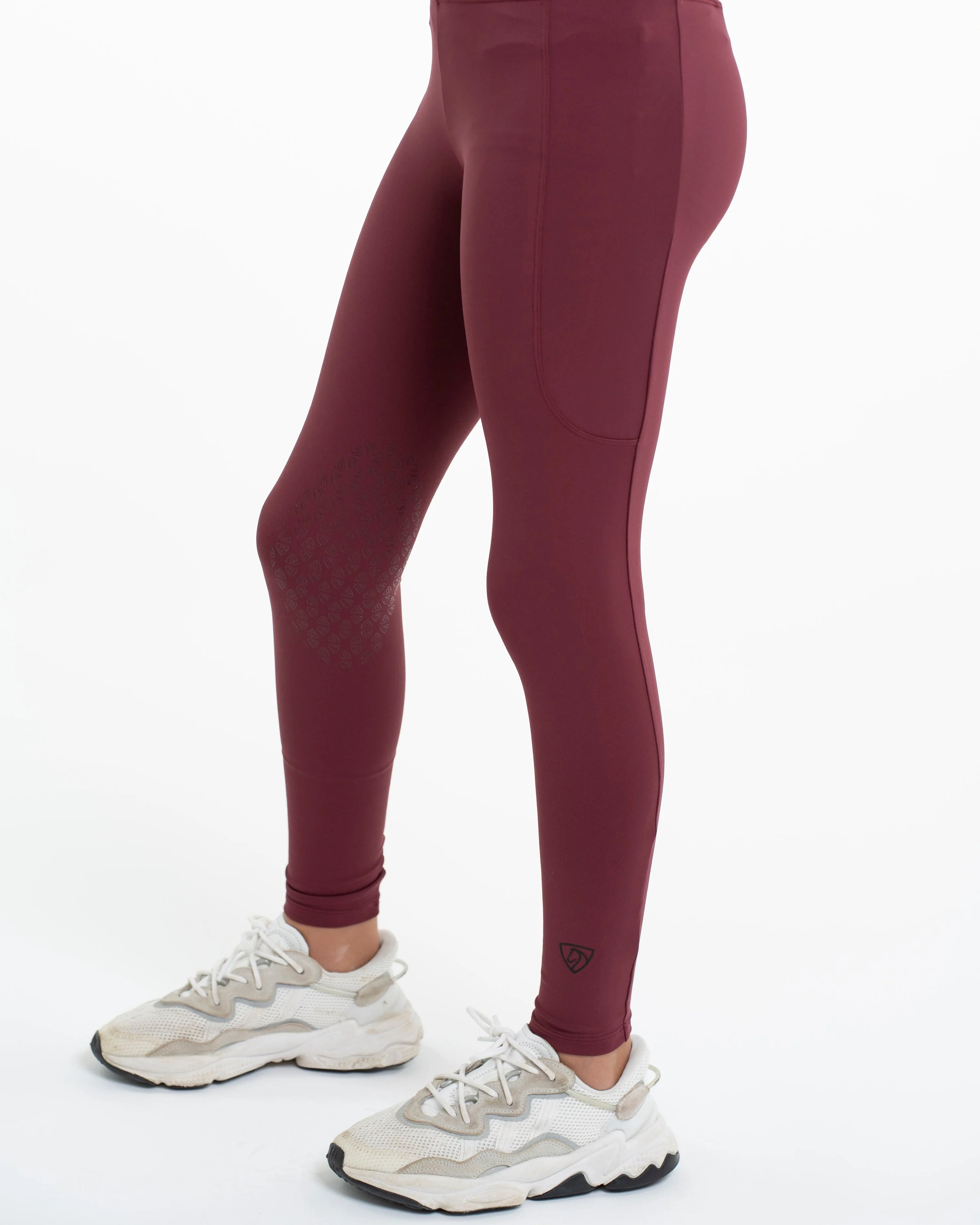 Water Repellent Leggings | Children's Plum/Black - Image 10