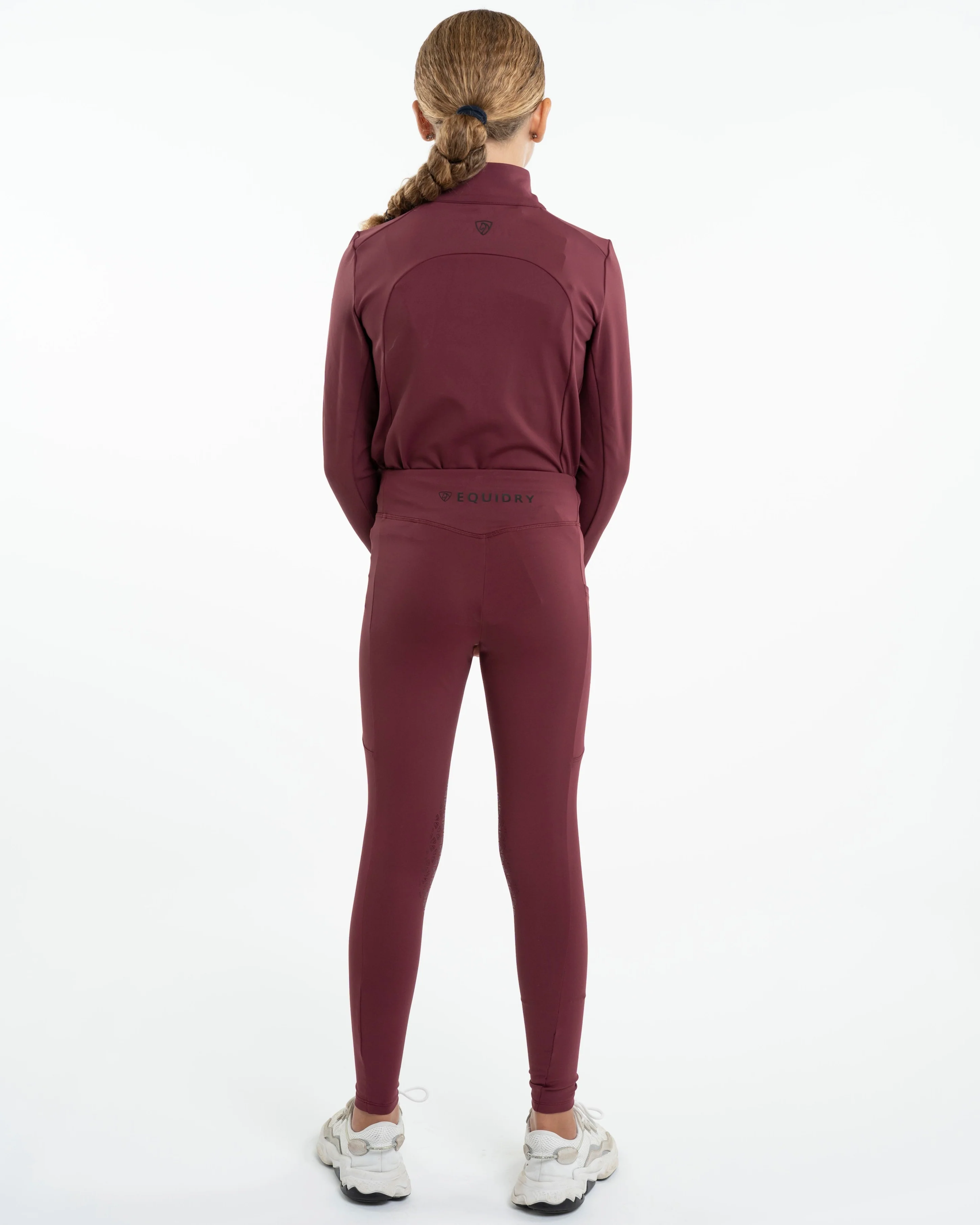 Water Repellent Leggings | Children's Plum/Black - Image 9
