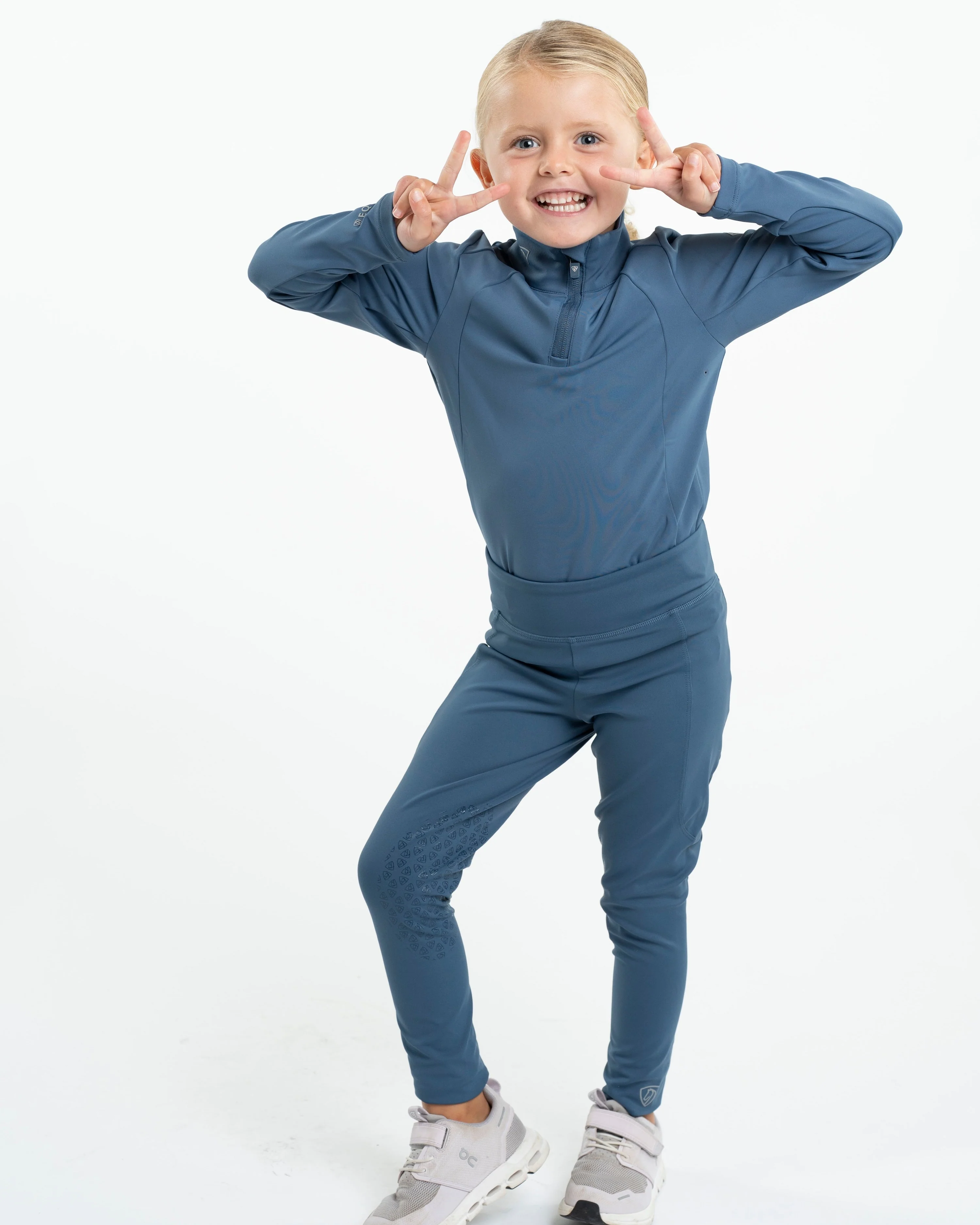 Water Repellent Leggings | Children's Steel Blue/Silver - Image 10