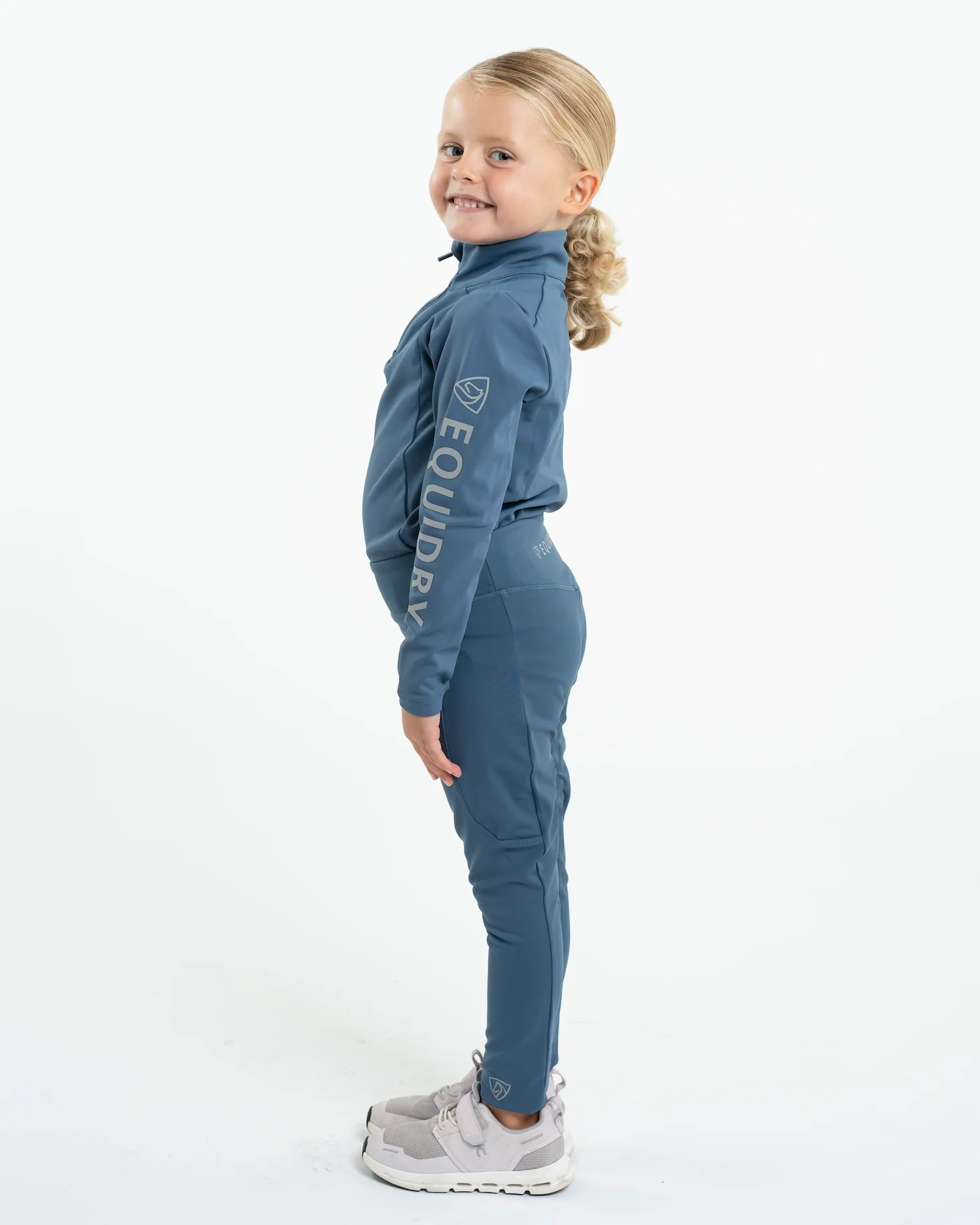Water Repellent Leggings | Children's Steel Blue/Silver - Image 8