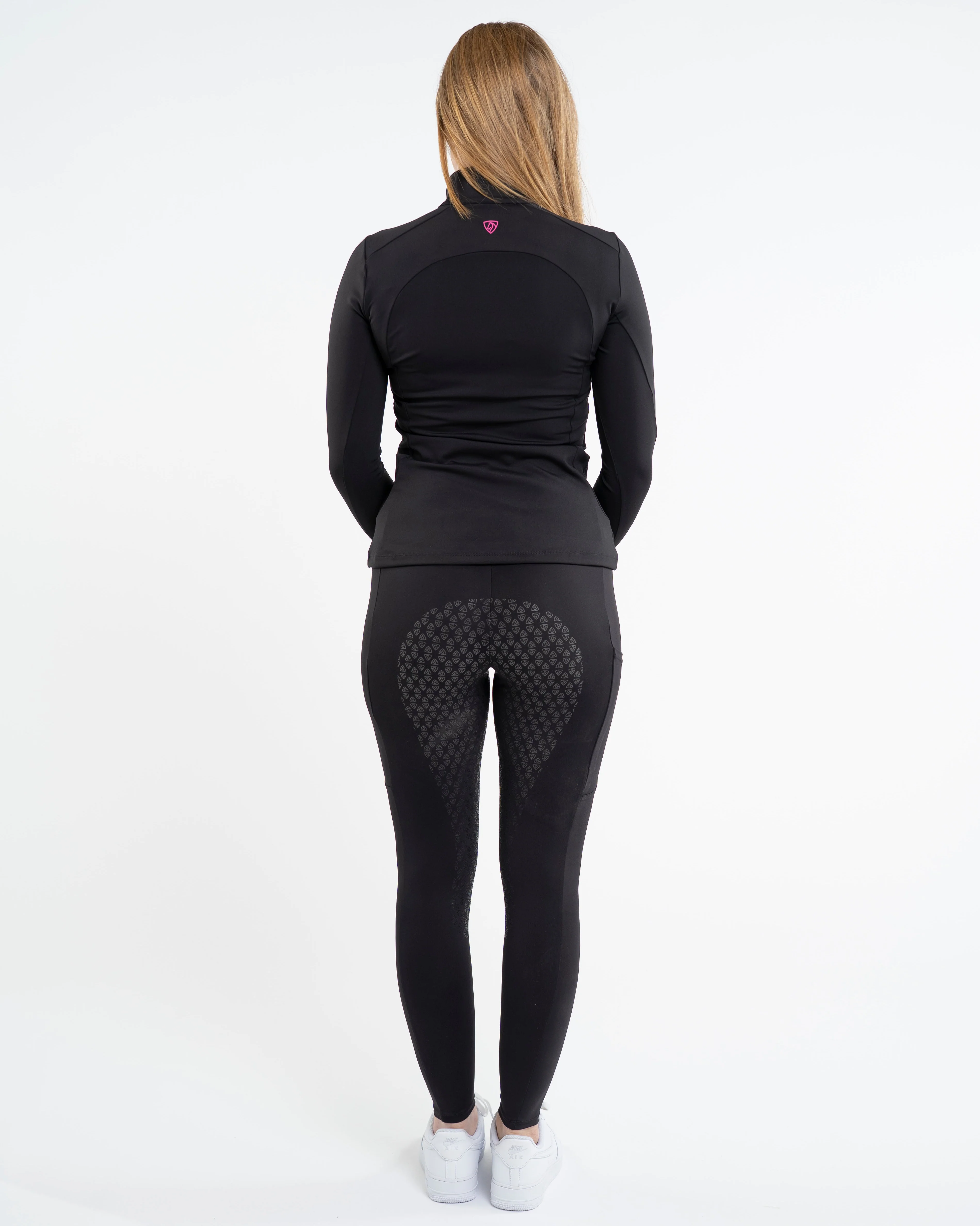 Water Repellent Leggings | Women's Black/Pink - Image 6