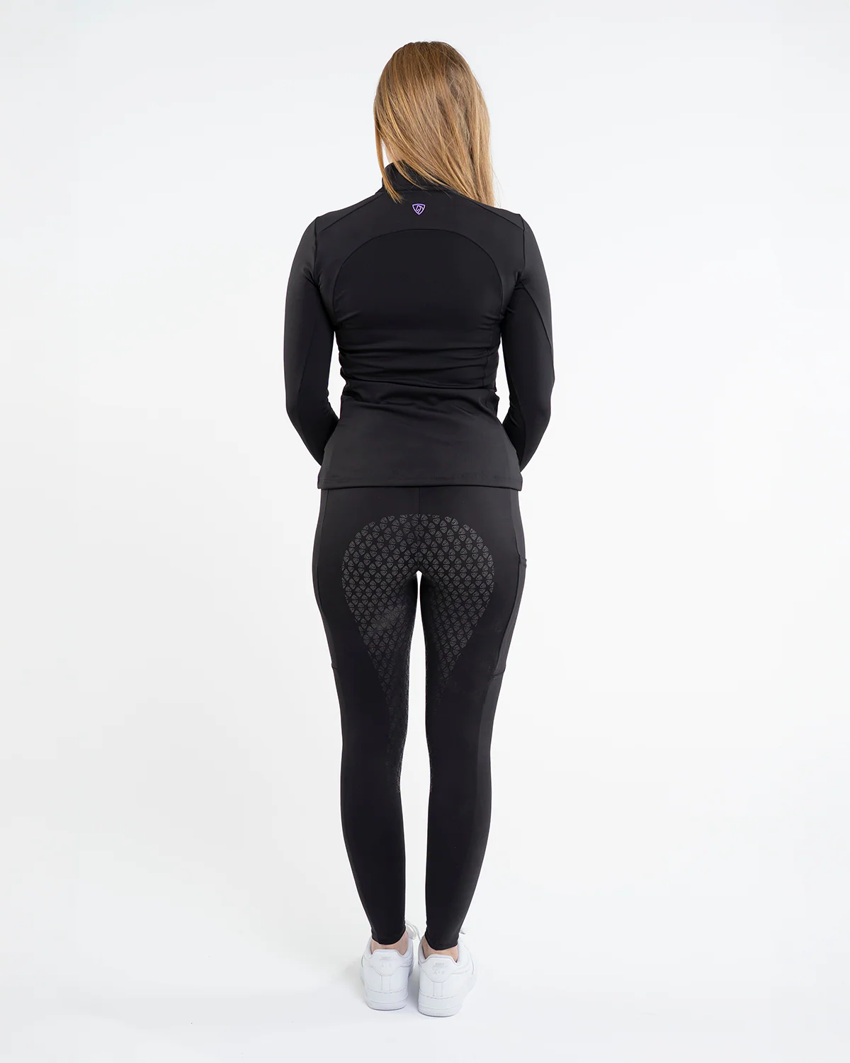 Water Repellent Leggings | Women's Black/Lilac - Image 6