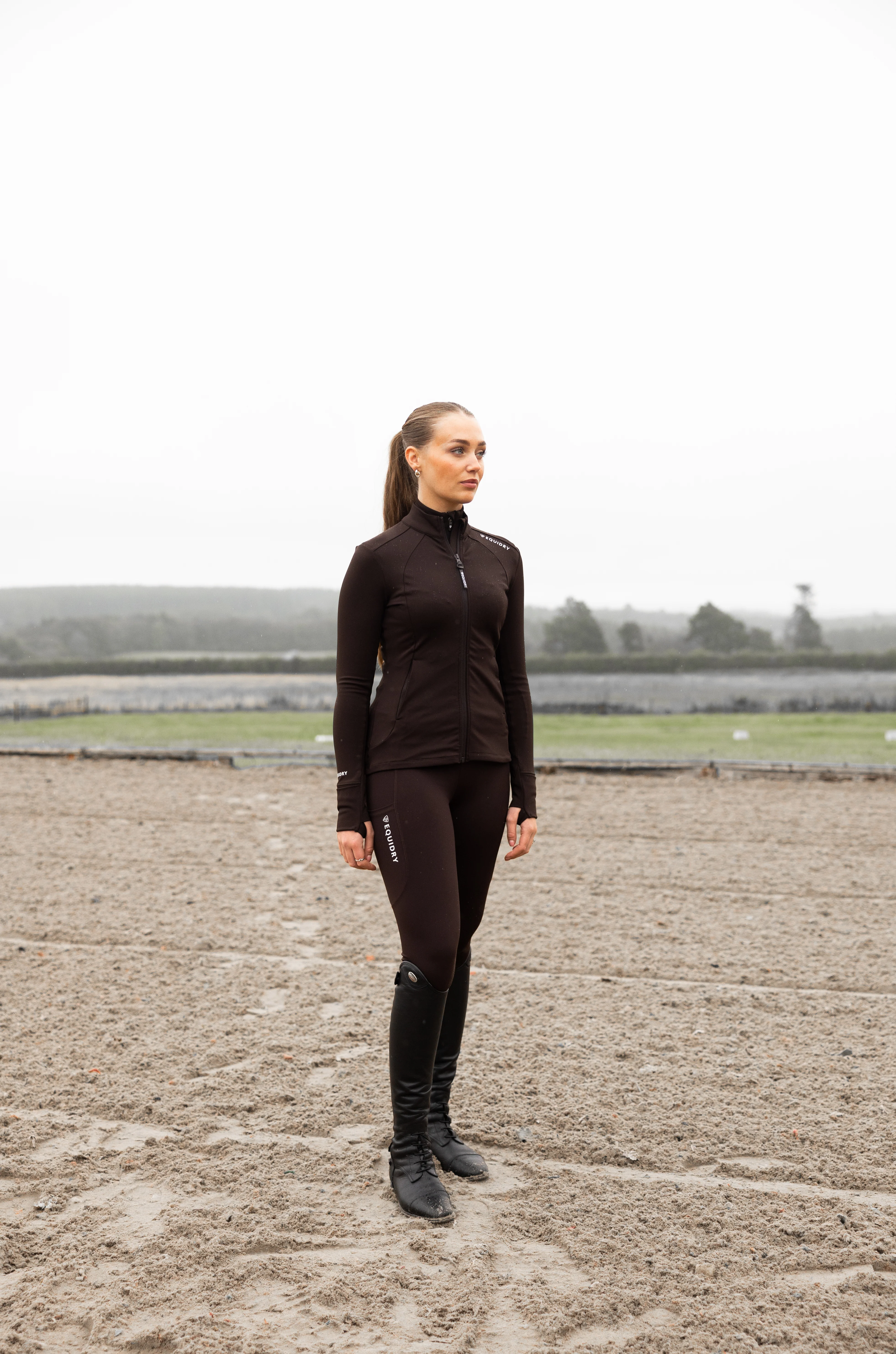 Water Repellent Leggings | Women's Brown/White - Image 6