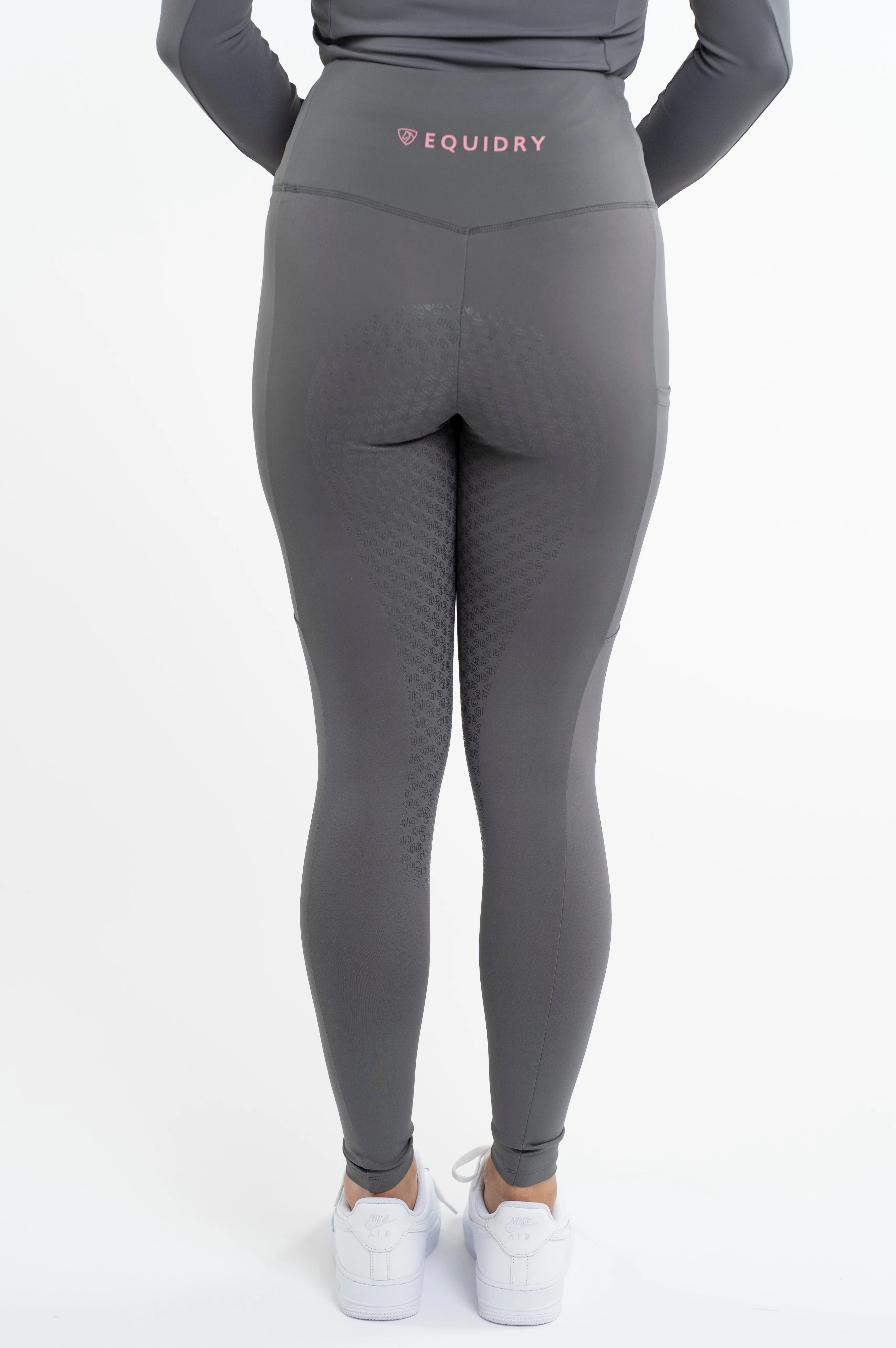 Water Repellent Leggings | Women's Grey/Pale Pink - Image 5