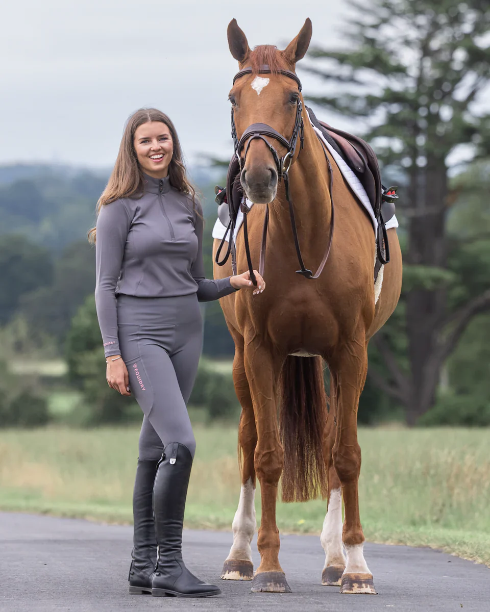 Water Repellent Leggings | Women's Grey/Pale Pink - Image 6