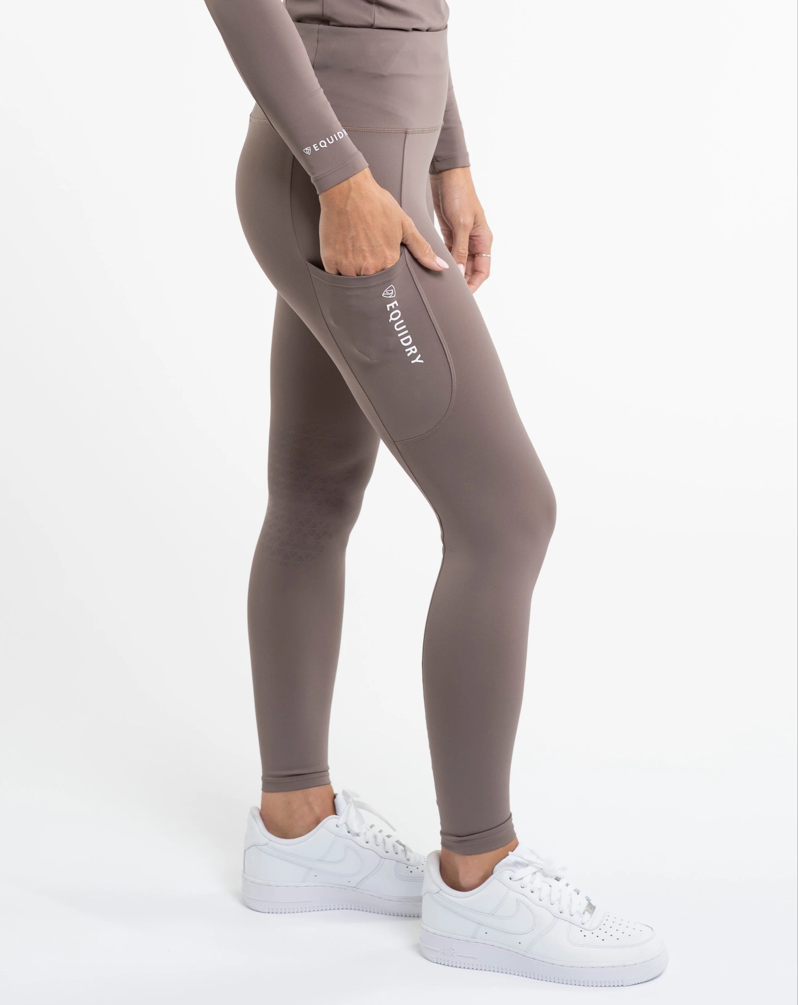 Water Repellent Leggings | Women's Mocha/White - Image 5