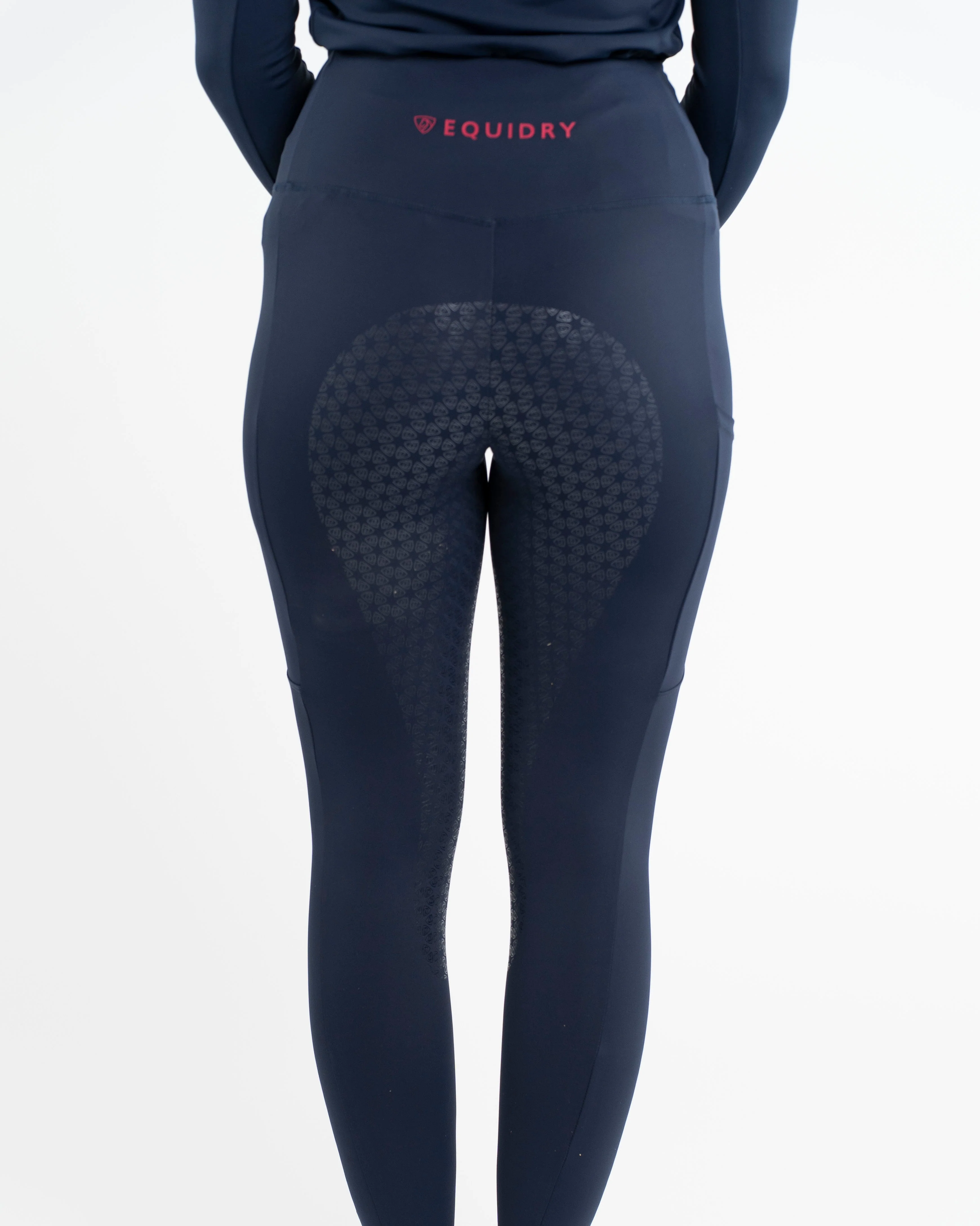 Water Repellent Leggings | Women's Navy/Raspberry - Image 9