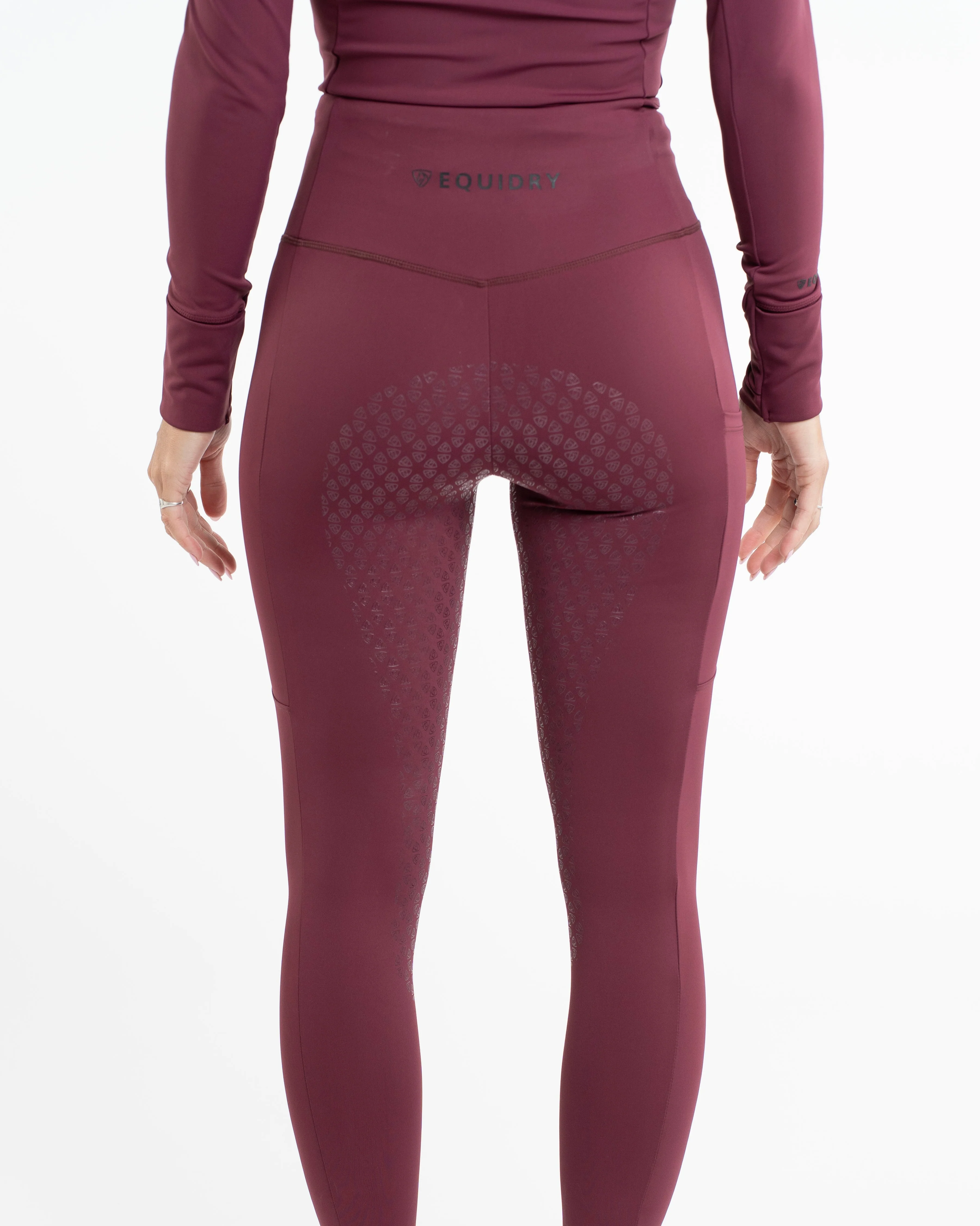 Water Repellent Leggings | Women's Plum/Black - Image 8