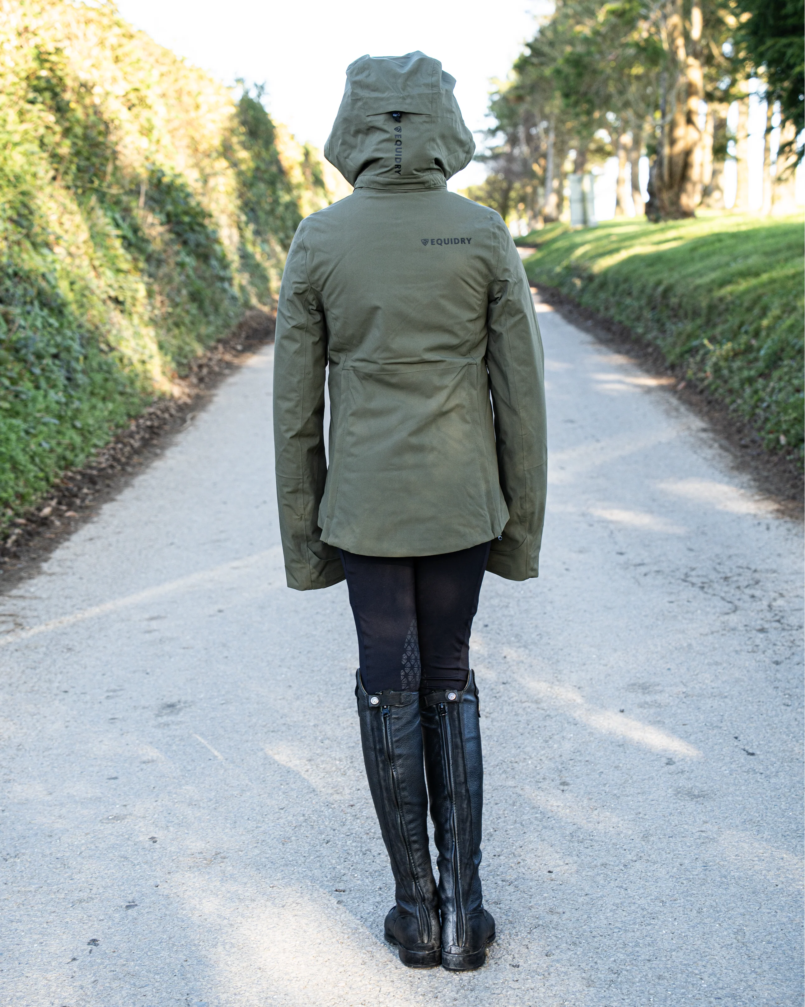 Iris Warm Waterproof Riding Jacket | Girl's | Green - Image 7