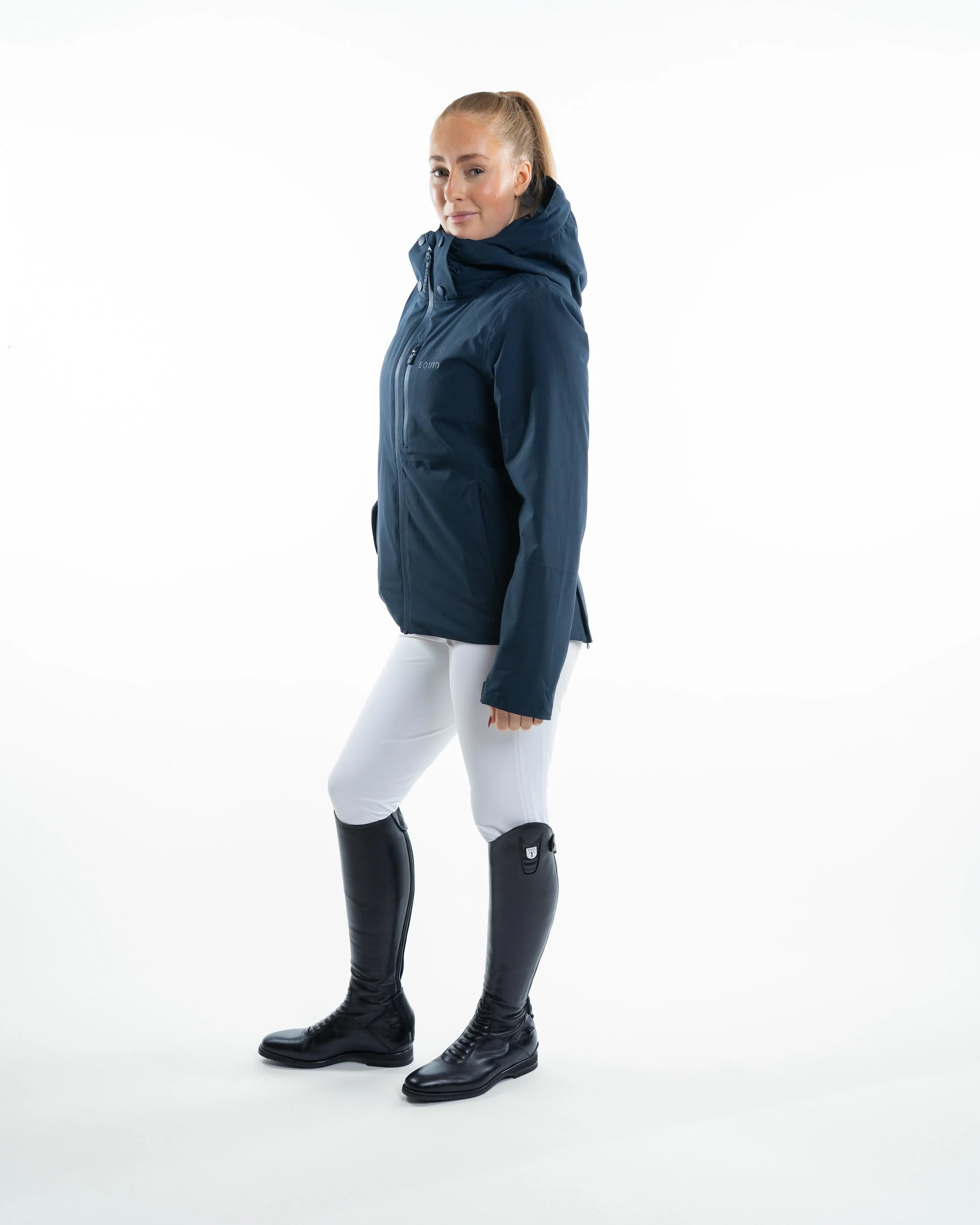 Iris Warm Waterproof Riding Jacket | Women's | Navy - Image 10