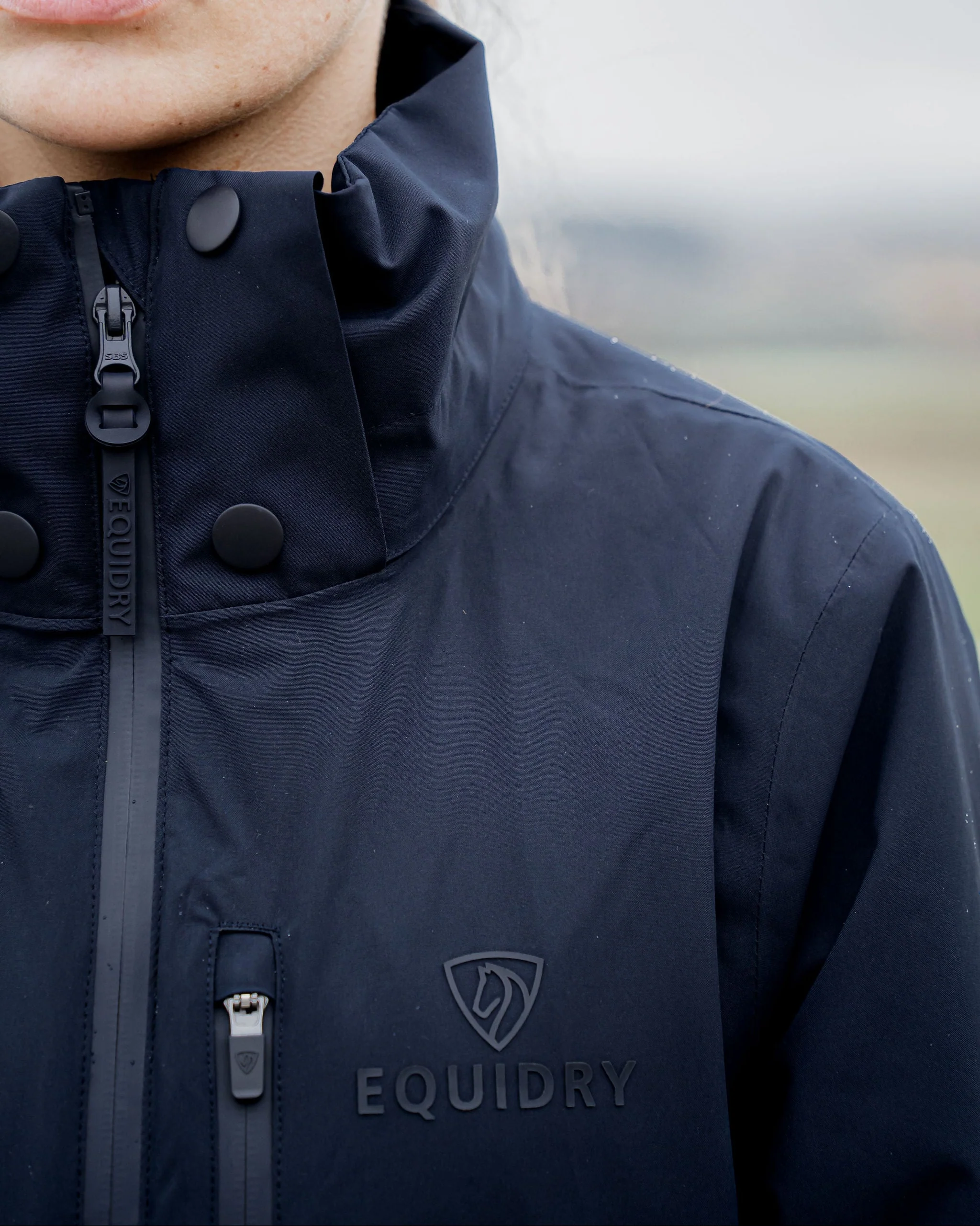 Iris Warm Waterproof Riding Jacket | Women's | Navy - Image 3