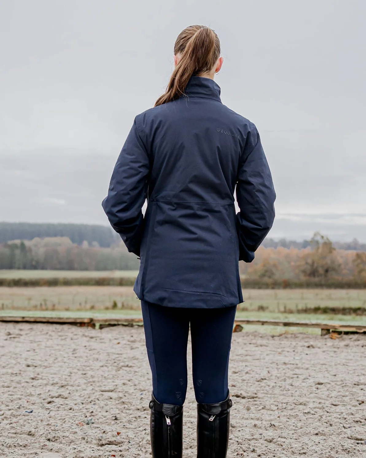 Iris Warm Waterproof Riding Jacket | Women's | Navy - Image 7