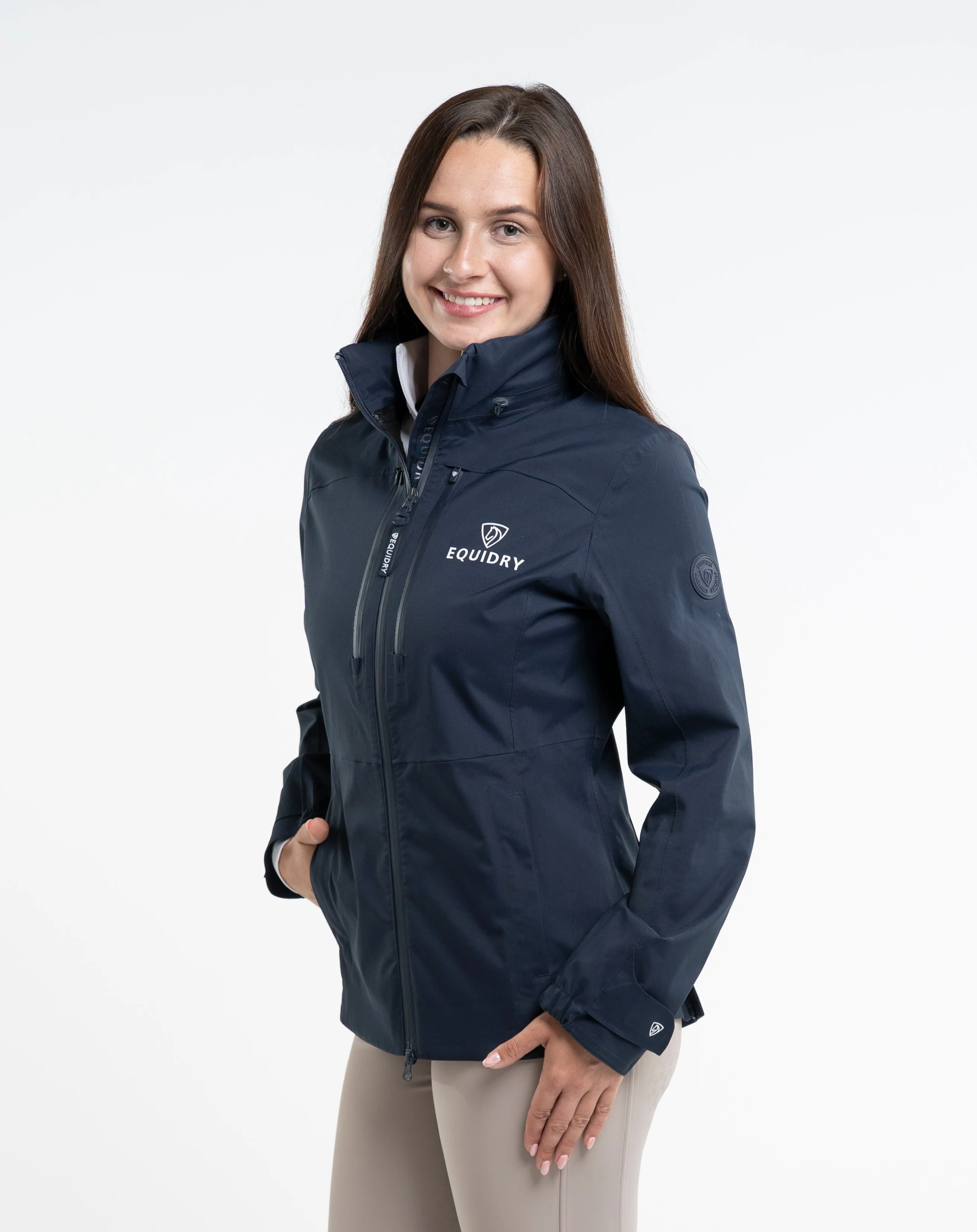 Varsha Waterproof Riding Jacket | Women's | Navy - Image 11
