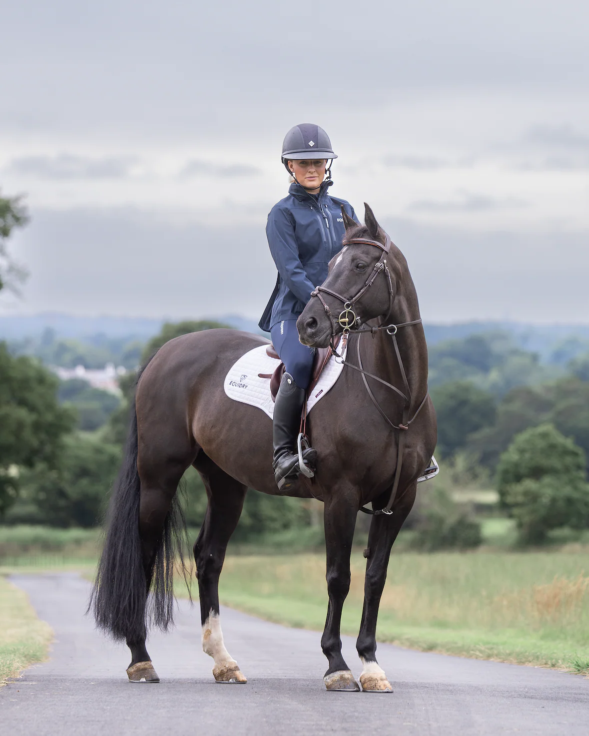 Varsha Waterproof Riding Jacket | Women's | Navy - Image 12