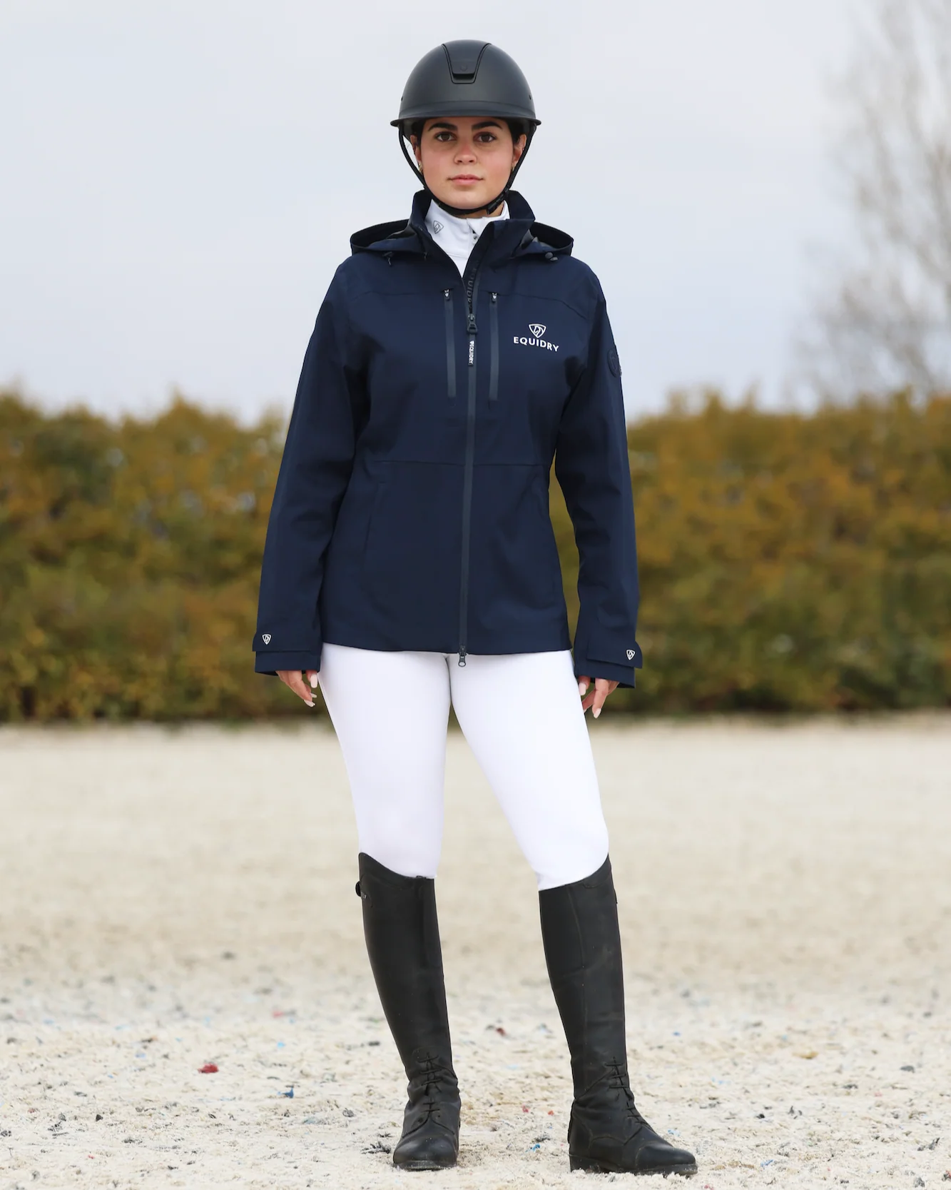 Varsha Waterproof Riding Jacket | Women's | Navy - Image 8