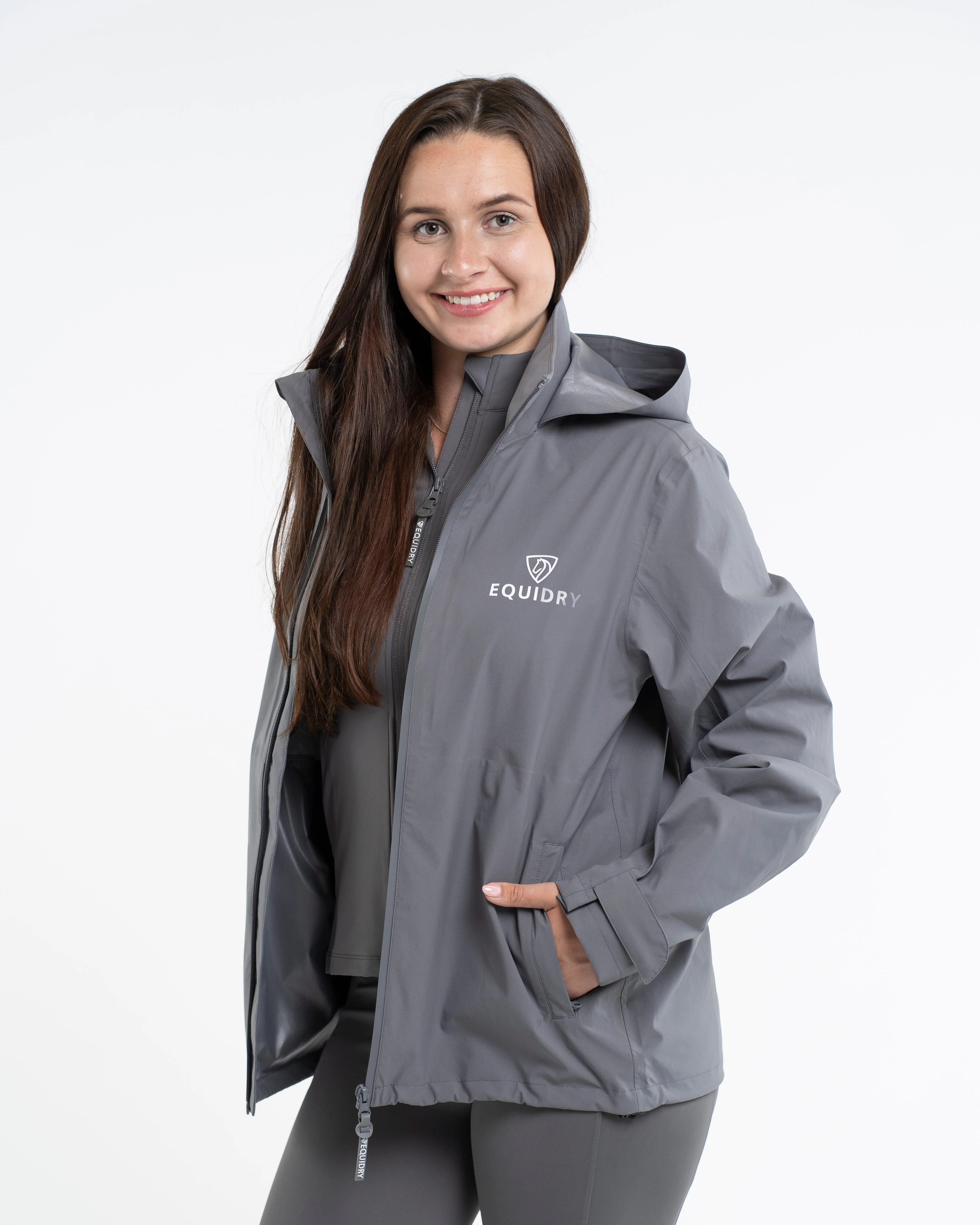 Nimbus Waterproof Pack Away Jacket | Women's | Grey - Image 8