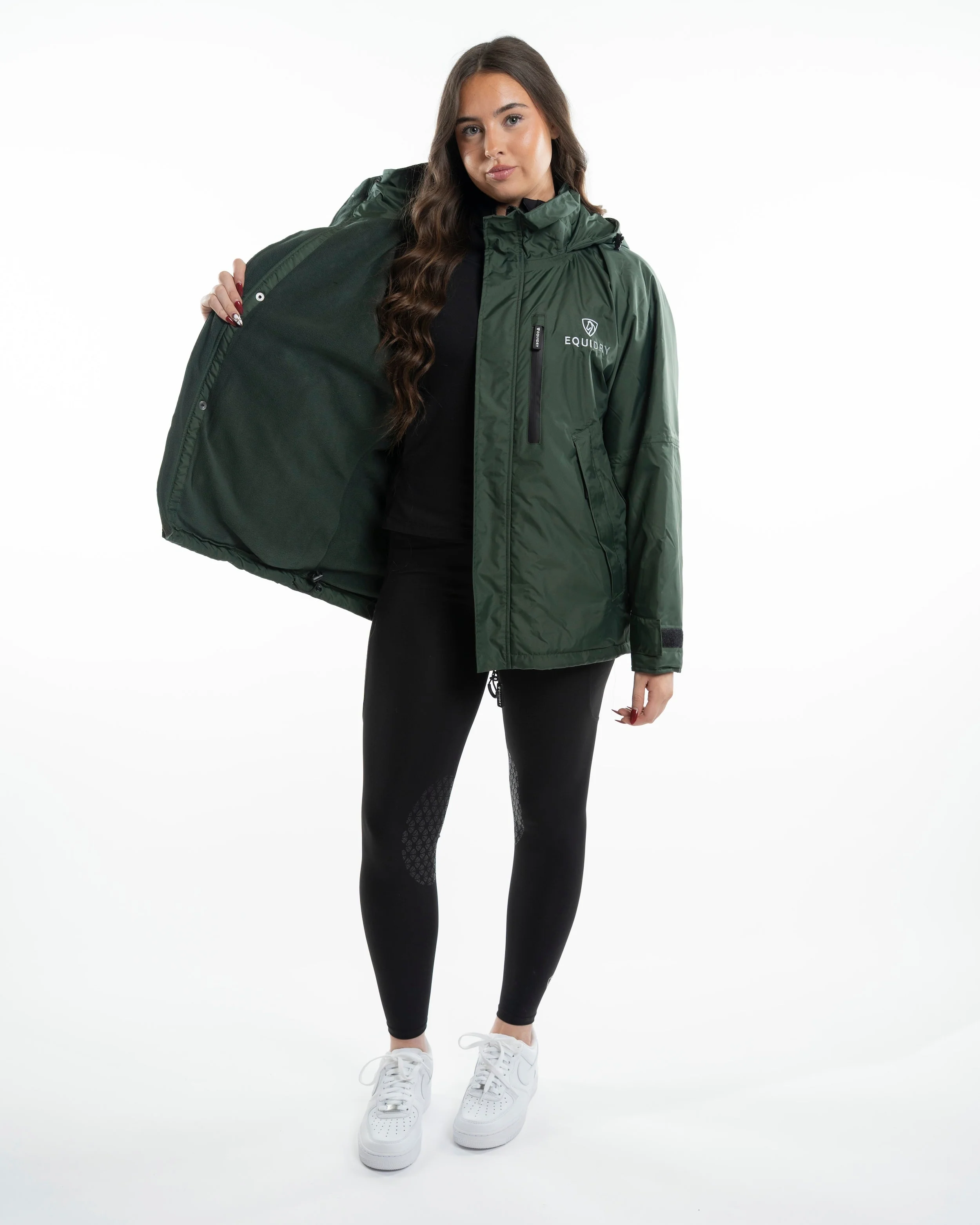 Shortie Women's | Thin Fleece | Black Forest Green - Image 7