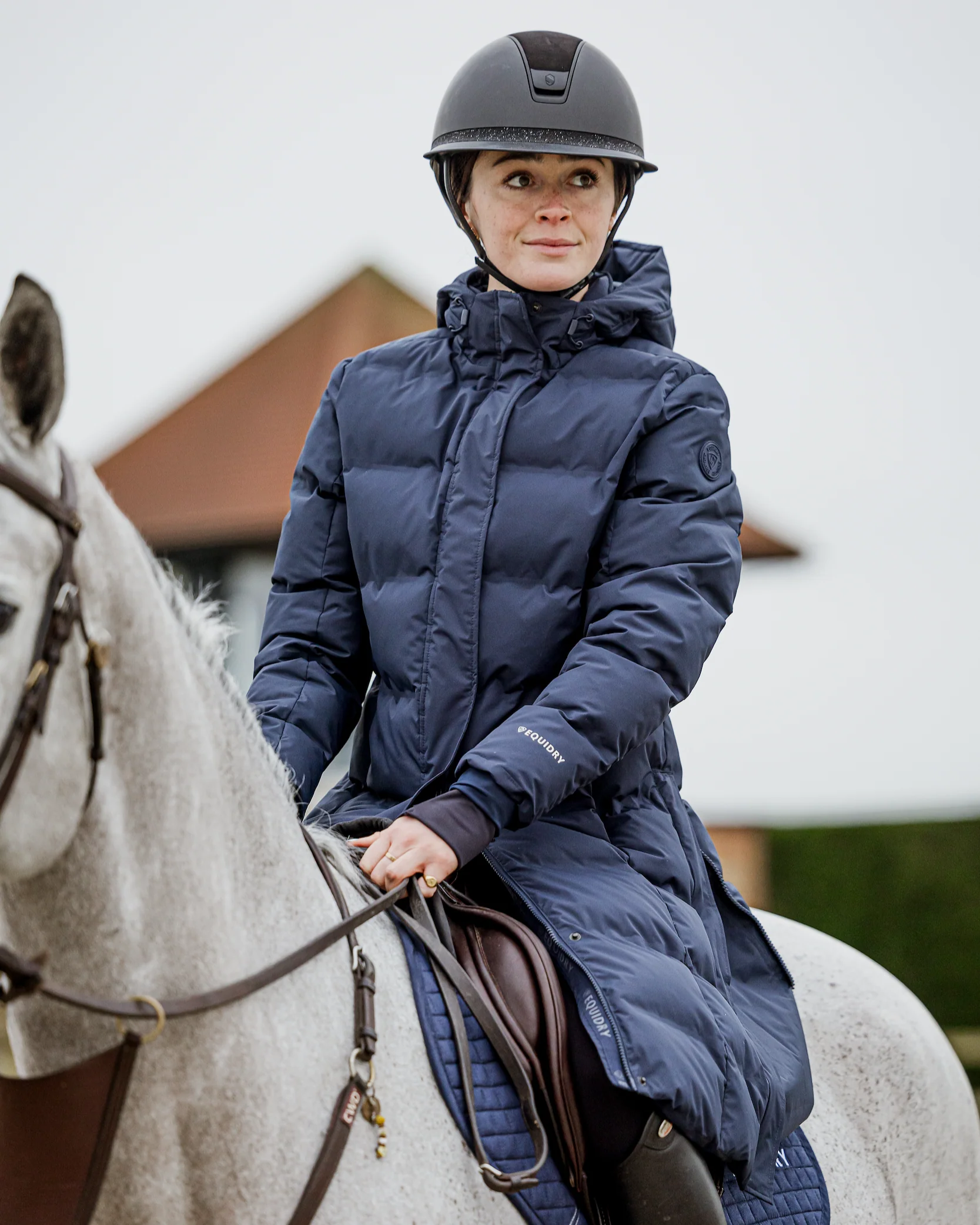 Thora Waterproof Riding Puffer | Women's | Navy - Image 3