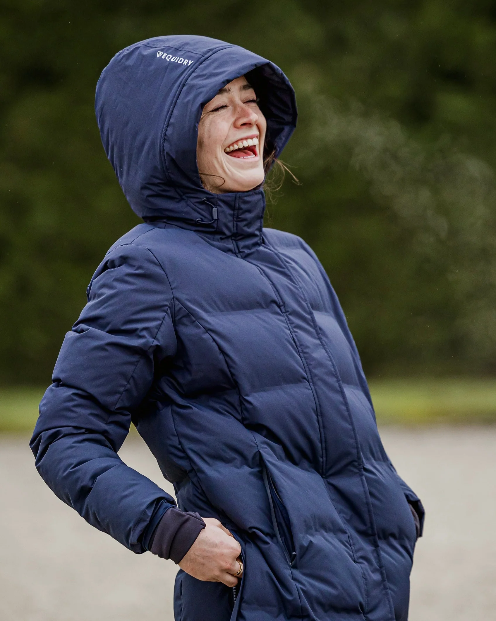 Thora Waterproof Riding Puffer | Women's | Navy - Image 6