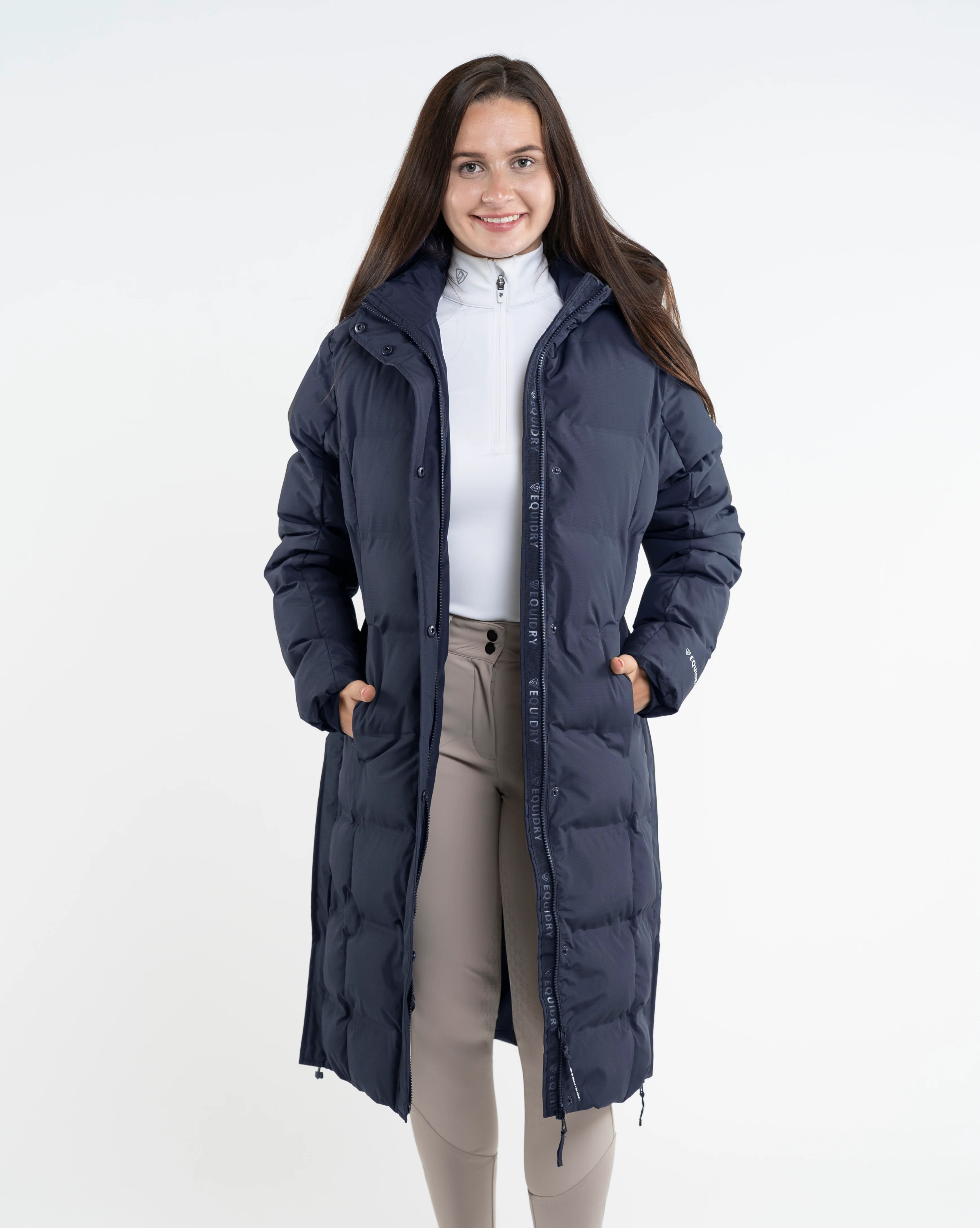 Thora Waterproof Riding Puffer | Women's | Navy - Image 8