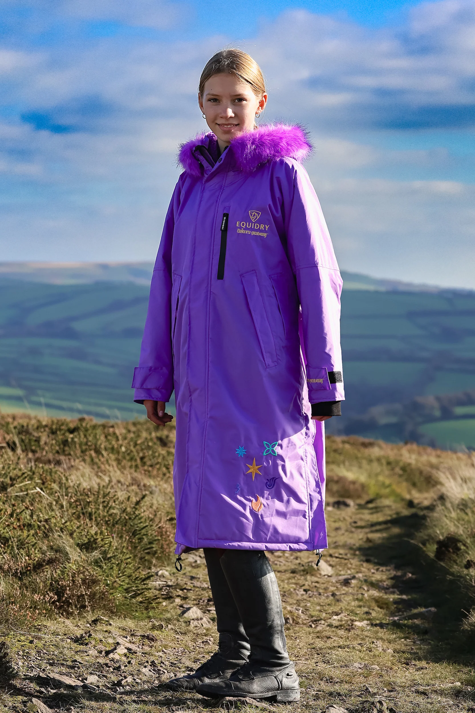 Unicorn Academy | Thick Fleece | Violet/Violet - Image 2