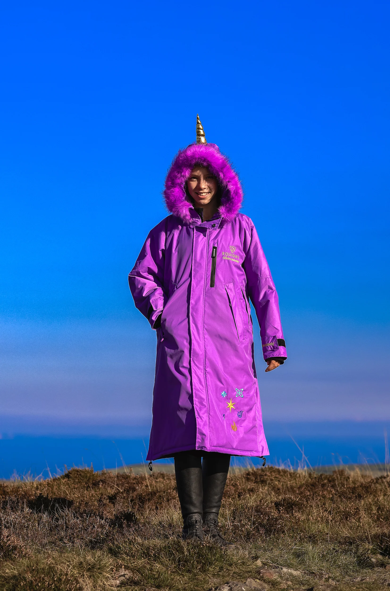 Unicorn Academy | Thick Fleece | Violet/Violet - Image 3