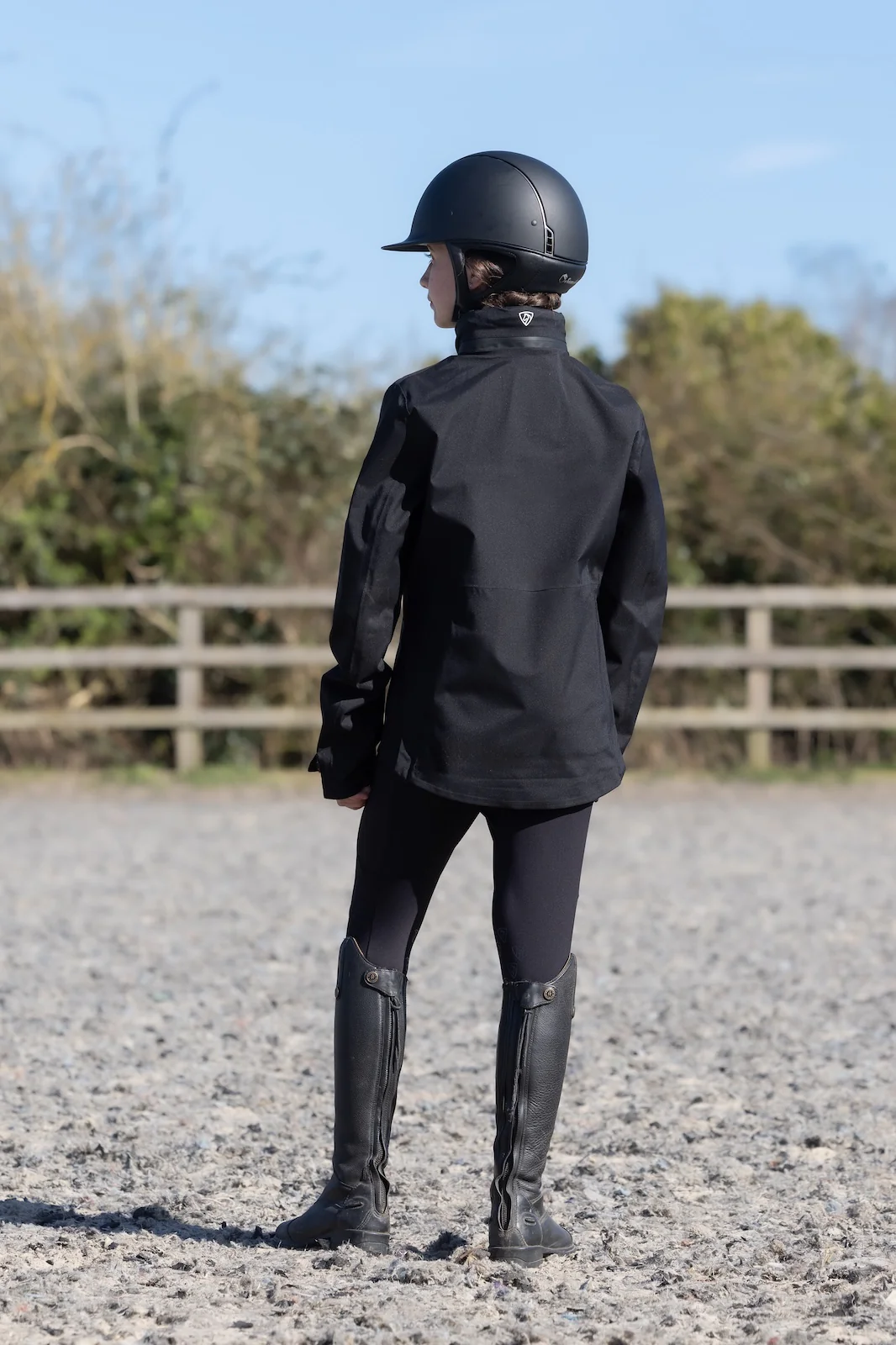 Varsha Waterproof Riding Jacket | Girl's | Black - Image 12
